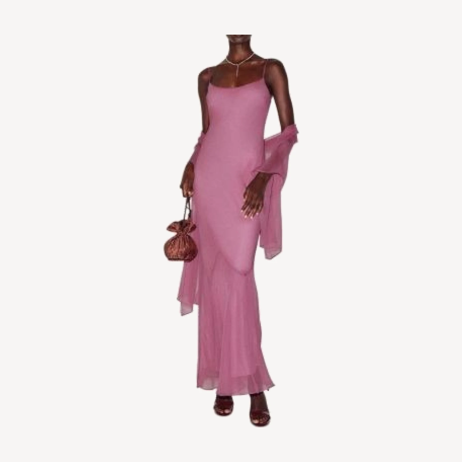 Reformation Rida Silk Chiffon Maxi Dress
