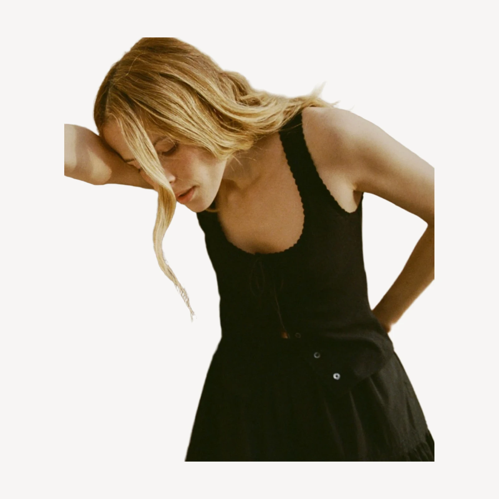 LOIS TANK -- BLACK QUELLE JOLIE POINTELLE