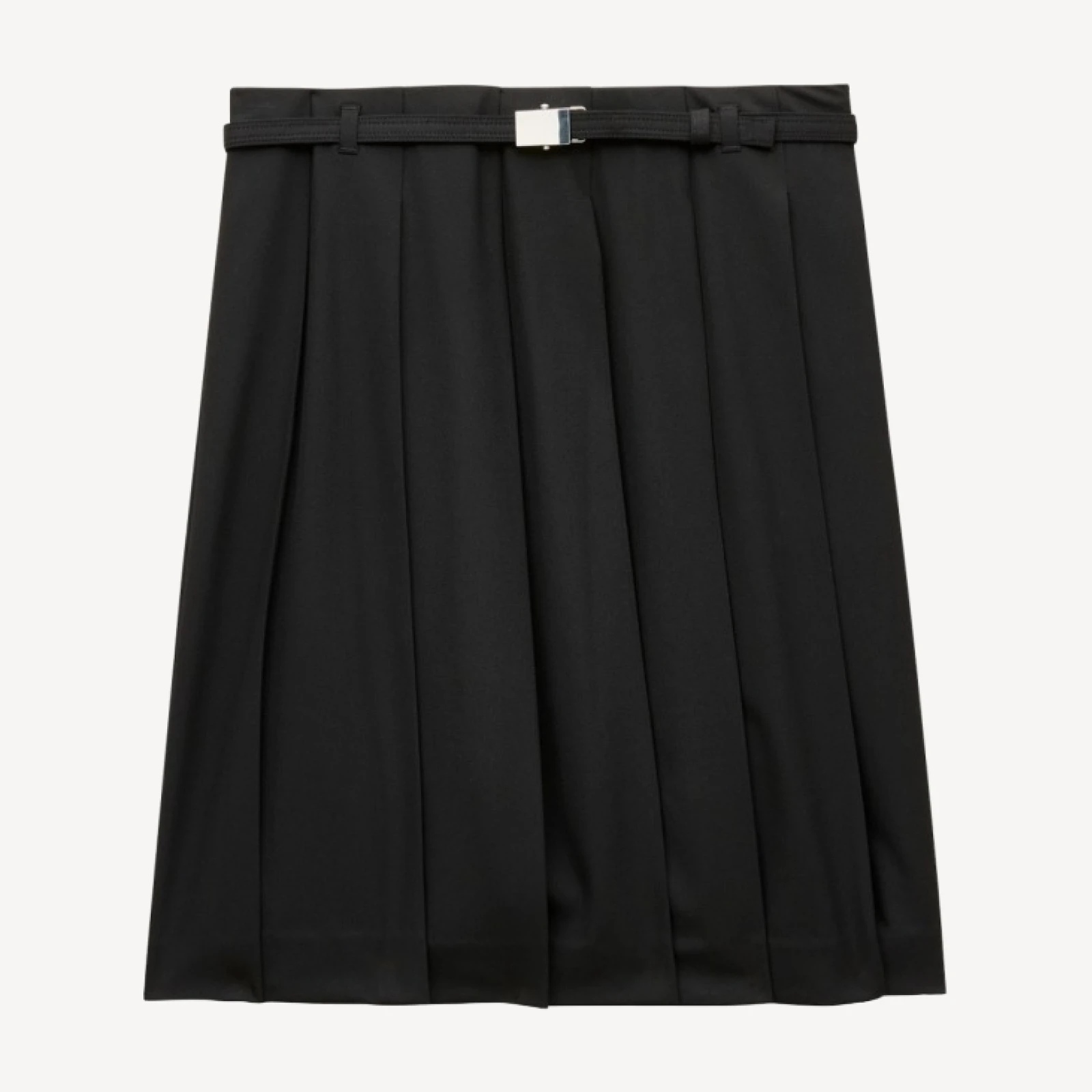 Pleated prep skirt in Gramercy suiting