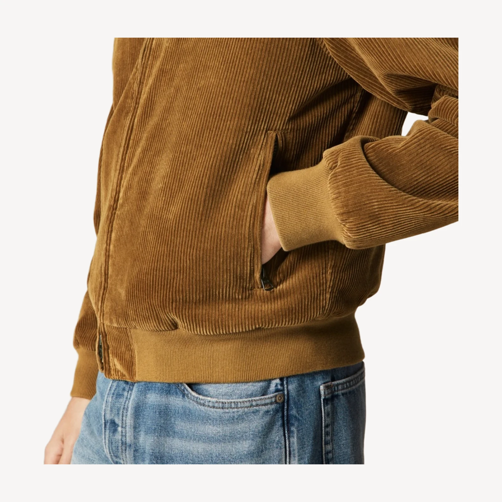 Corduroy jacket with wool-blend lining