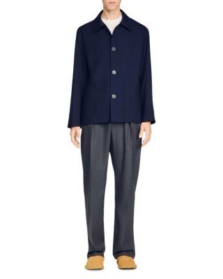 Sandro Henry Buttoned Wool Worker Jacket