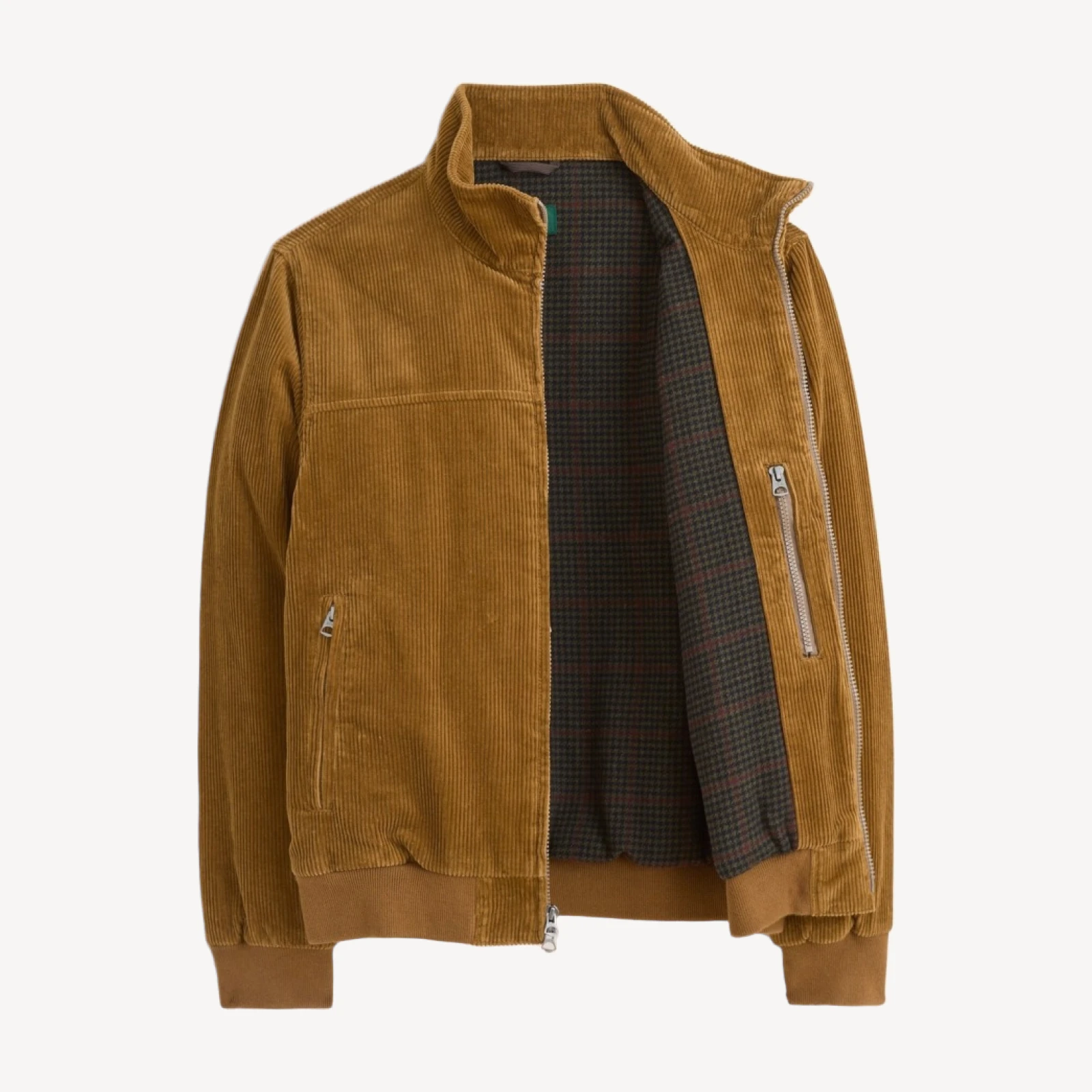 Corduroy jacket with wool-blend lining