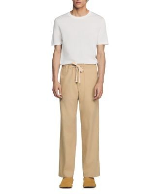 Sandro Wide Fit Cotton Rope Pants