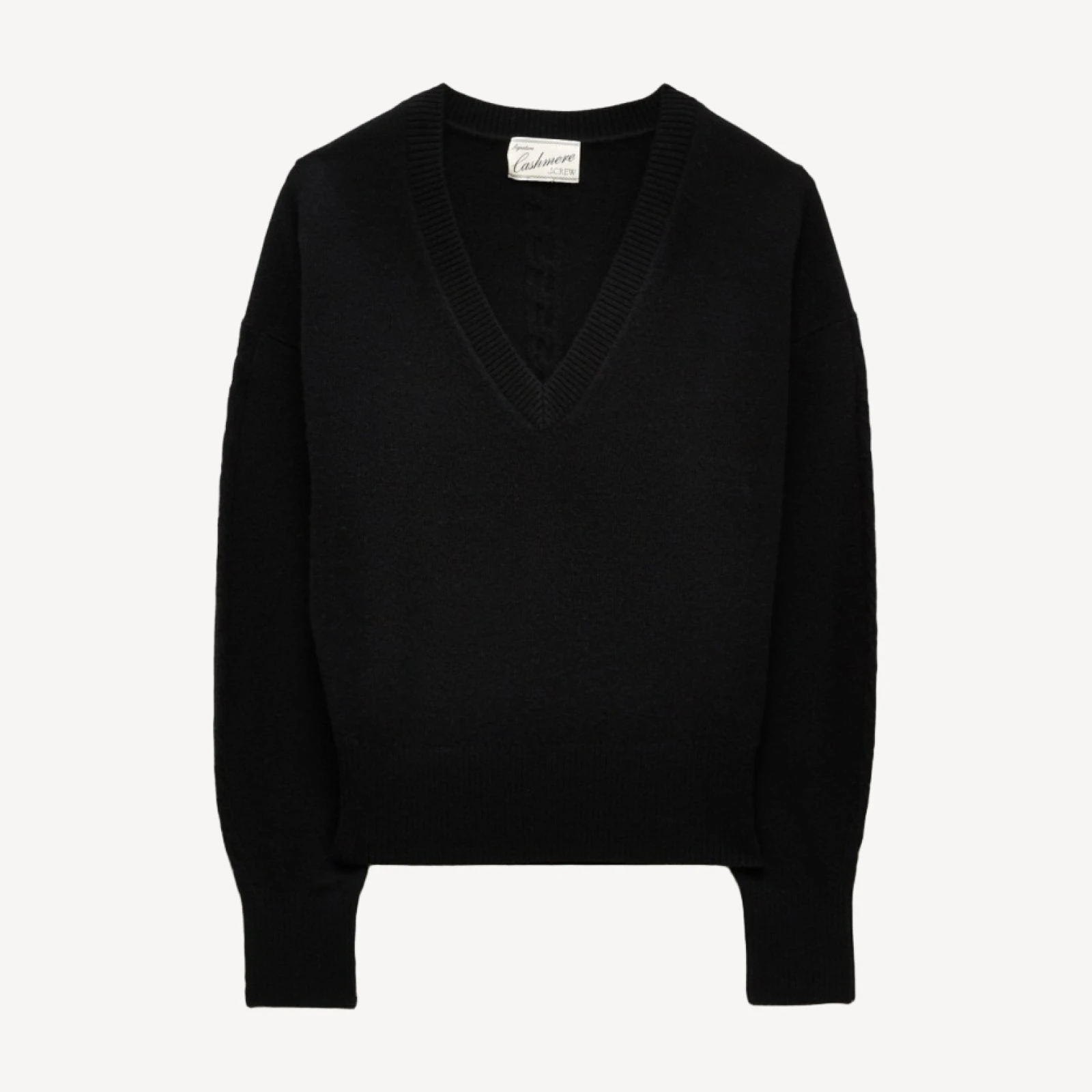 Cashmere V-neck sweater with removable embroidered scarf
