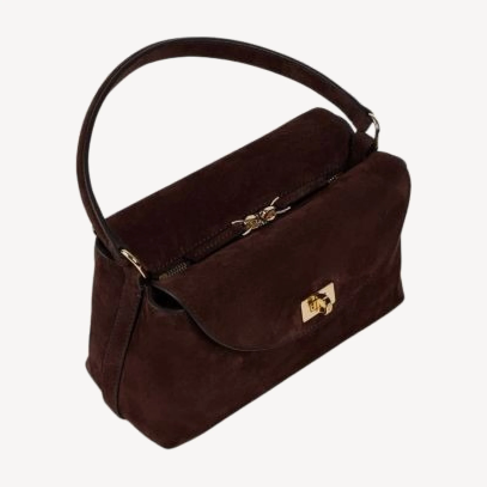 Sandro Le Grand Bazaar Mini Suede Top Handle Bag