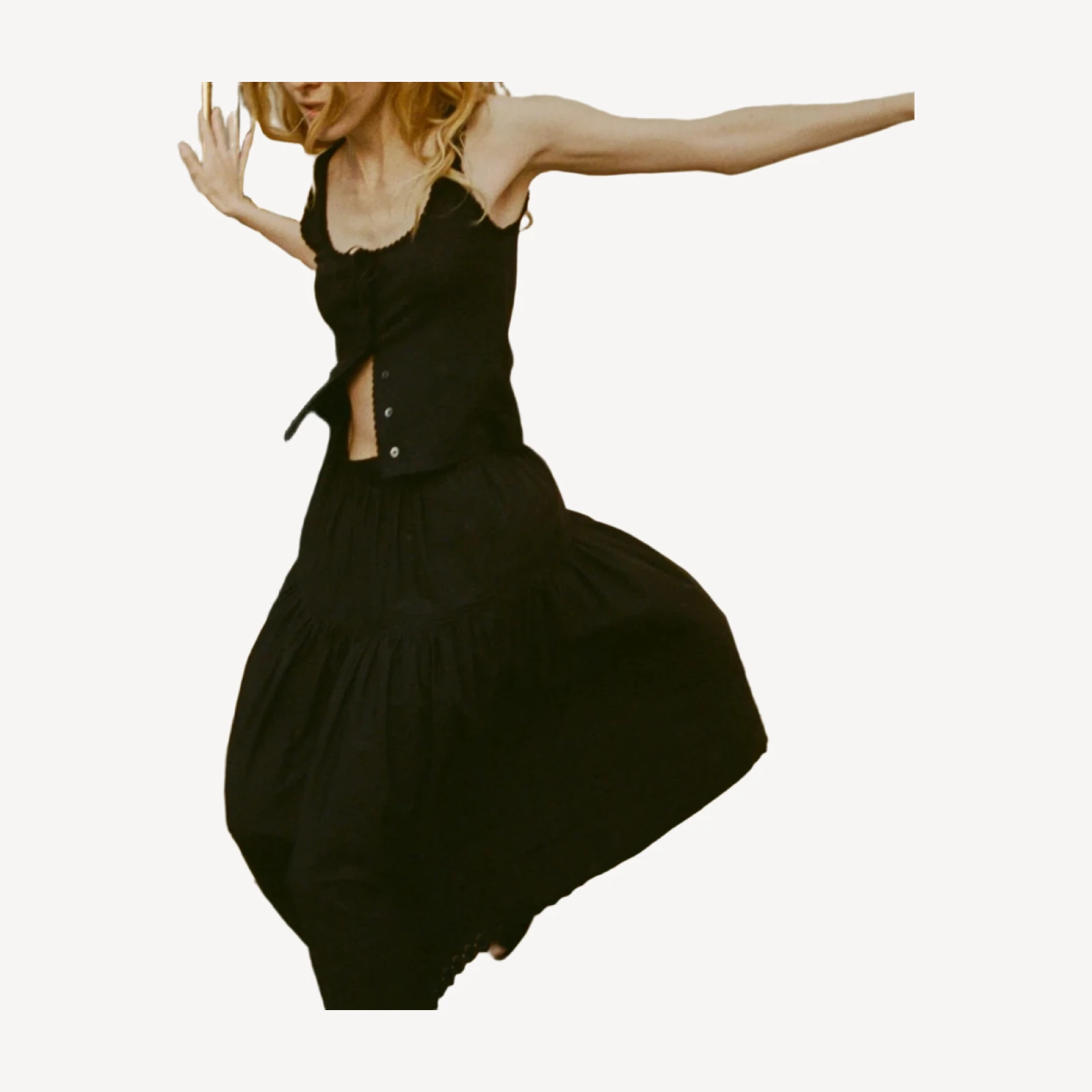 LOIS TANK -- BLACK QUELLE JOLIE POINTELLE