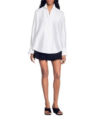 Sandro Oversized Silk Satin Shirt