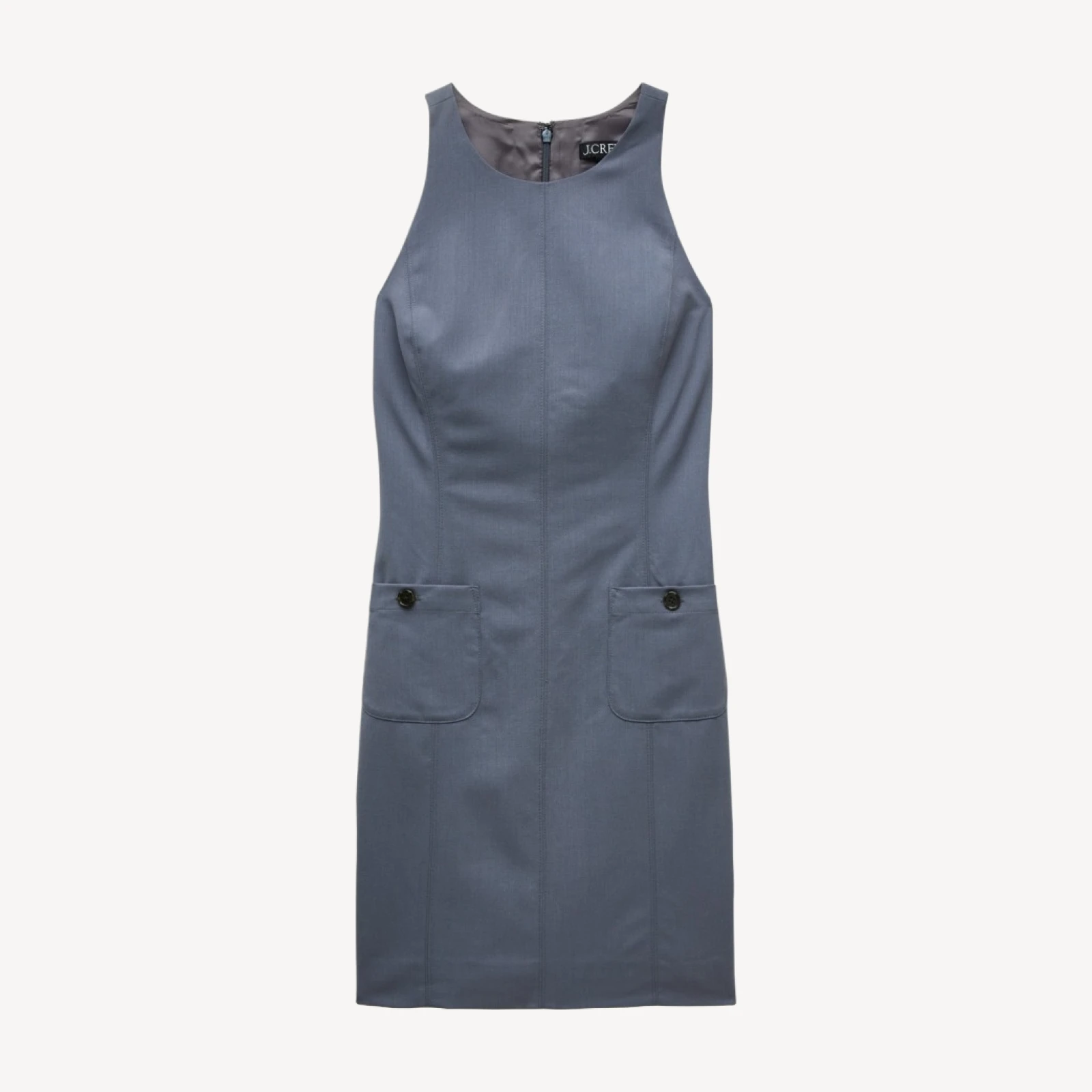 Mini sheath dress in lightspun wool blend