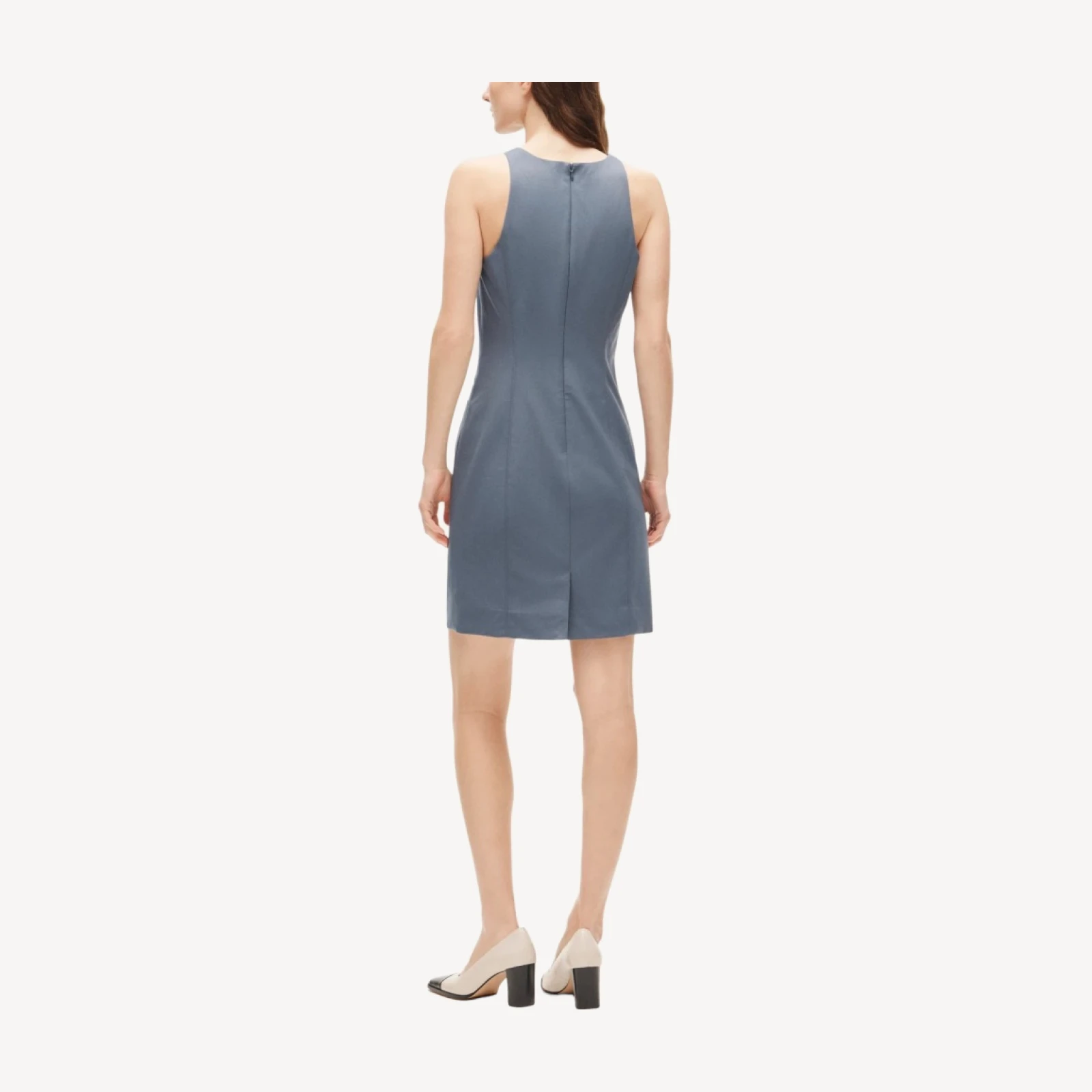 Mini sheath dress in lightspun wool blend
