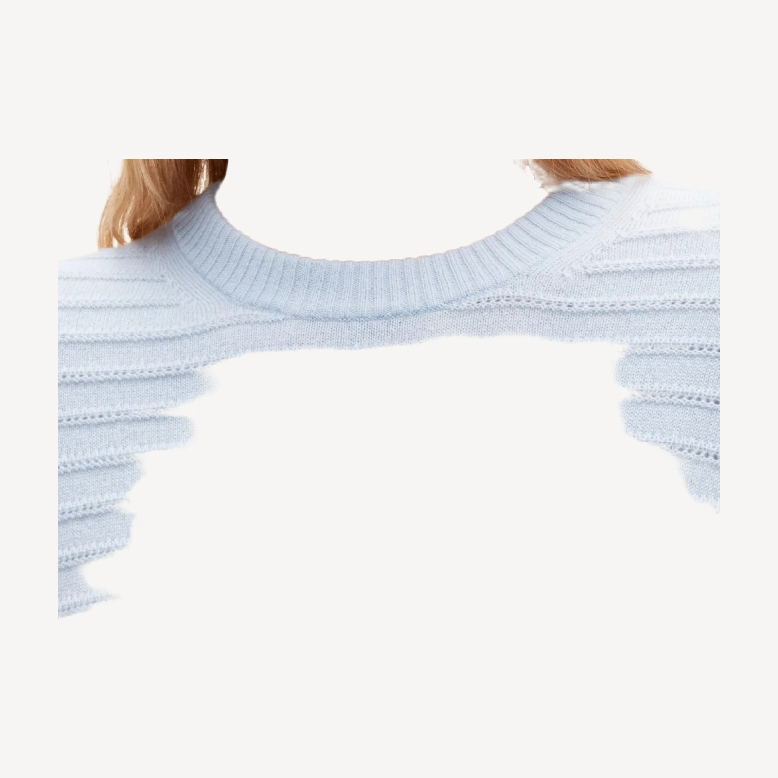 Perfect cashmere crewneck in pointelle stitch