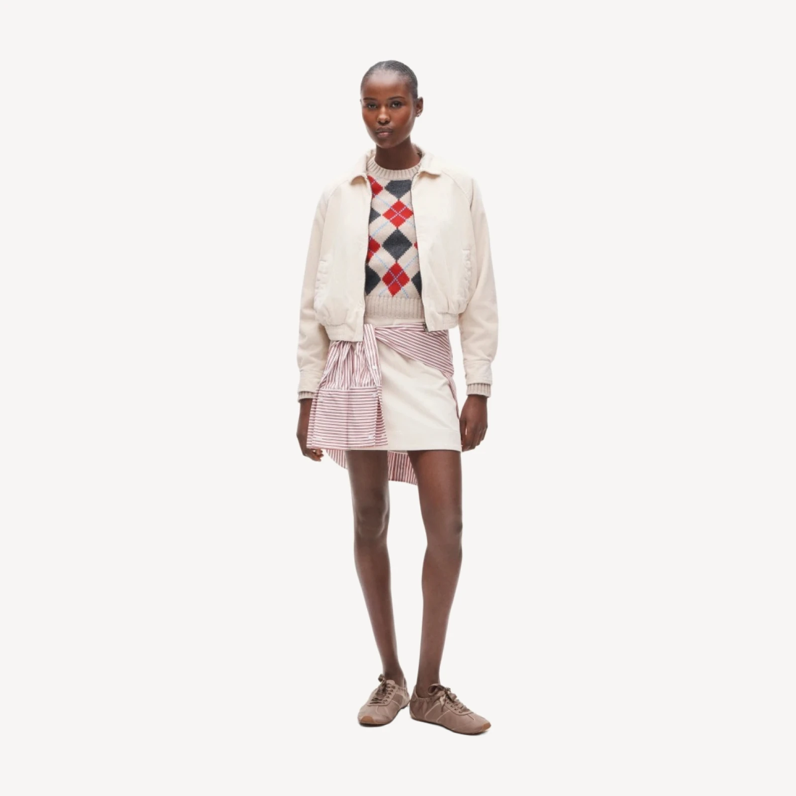 Bomber jacket in corduroy