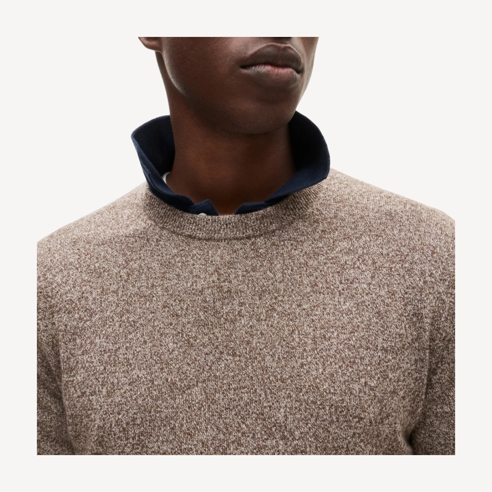 Marled cashmere crewneck sweater