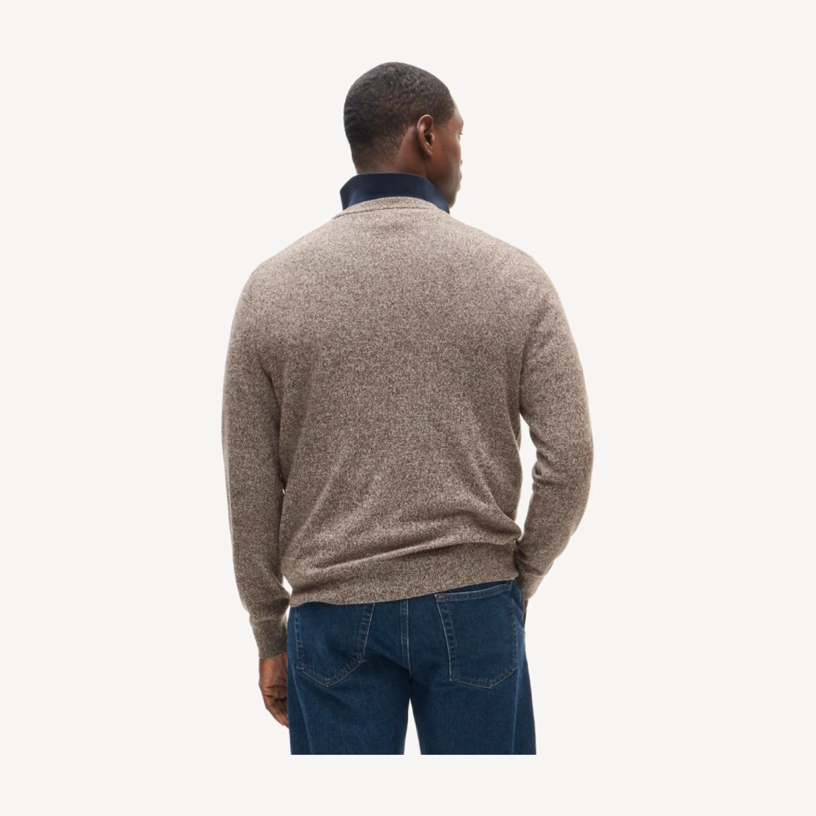 Marled cashmere crewneck sweater