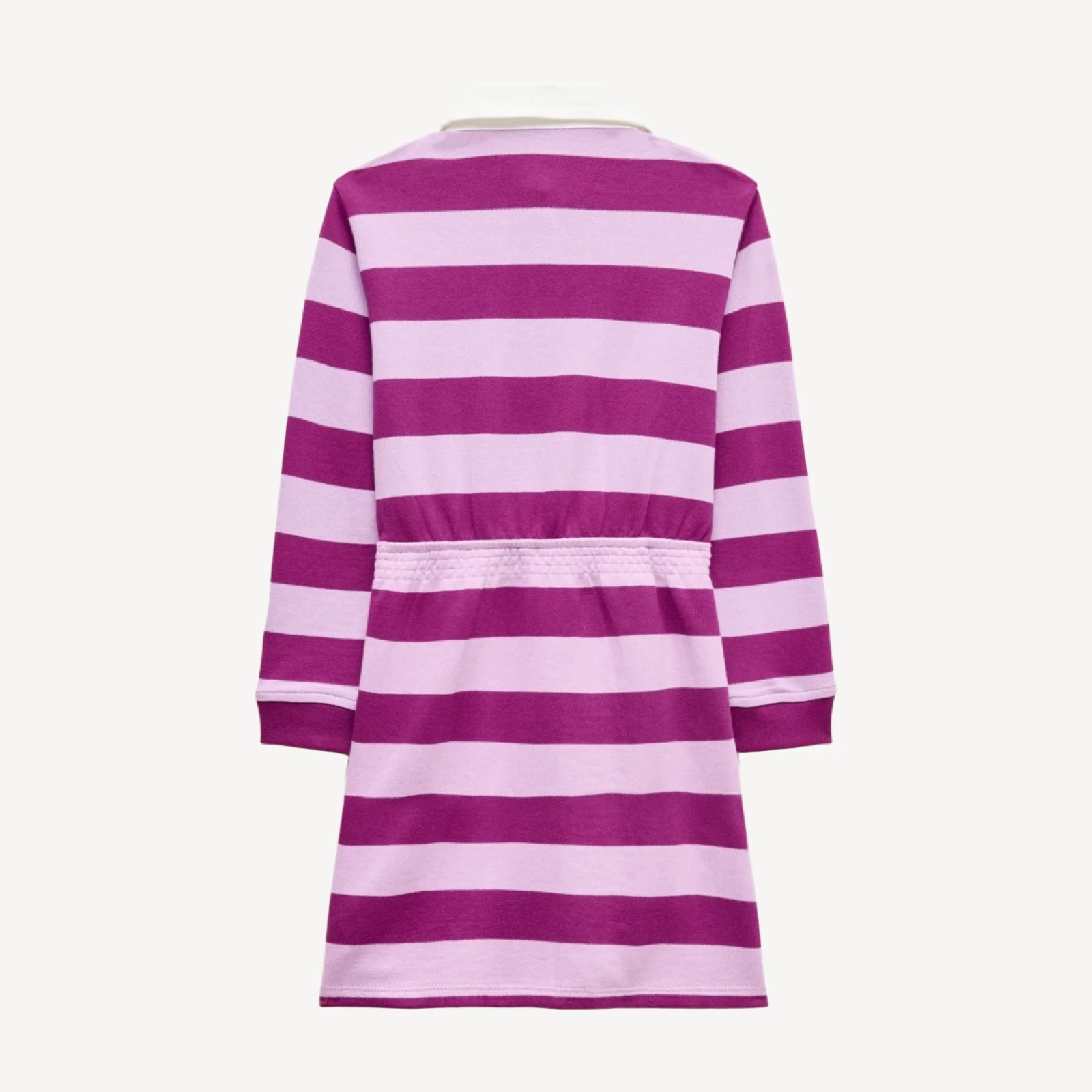 Girls' junior varsity sweatshirt-dress in stripe