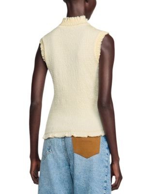 Sandro Dreamer Smocked Top