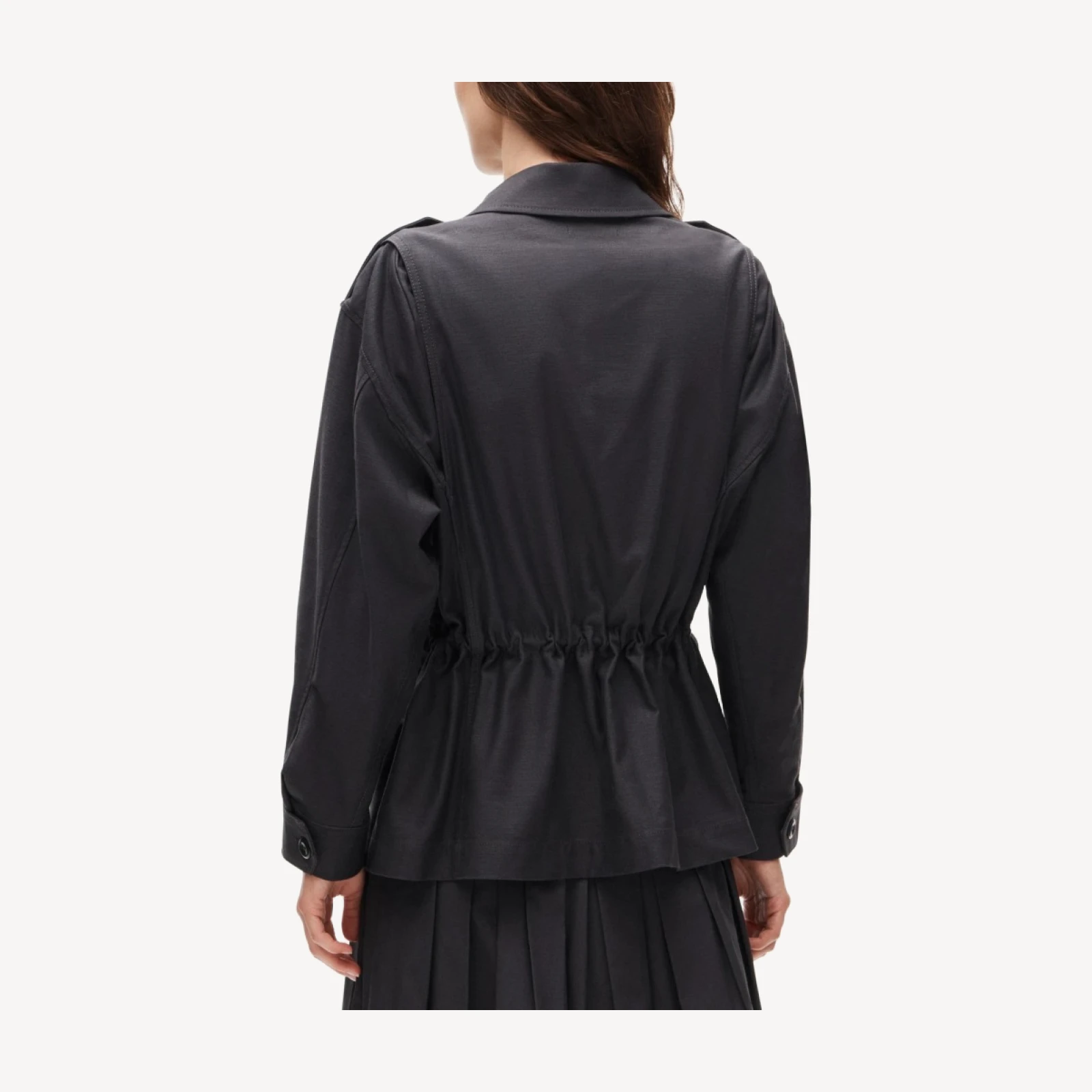 Utility shirt-jacket in cotton sateen