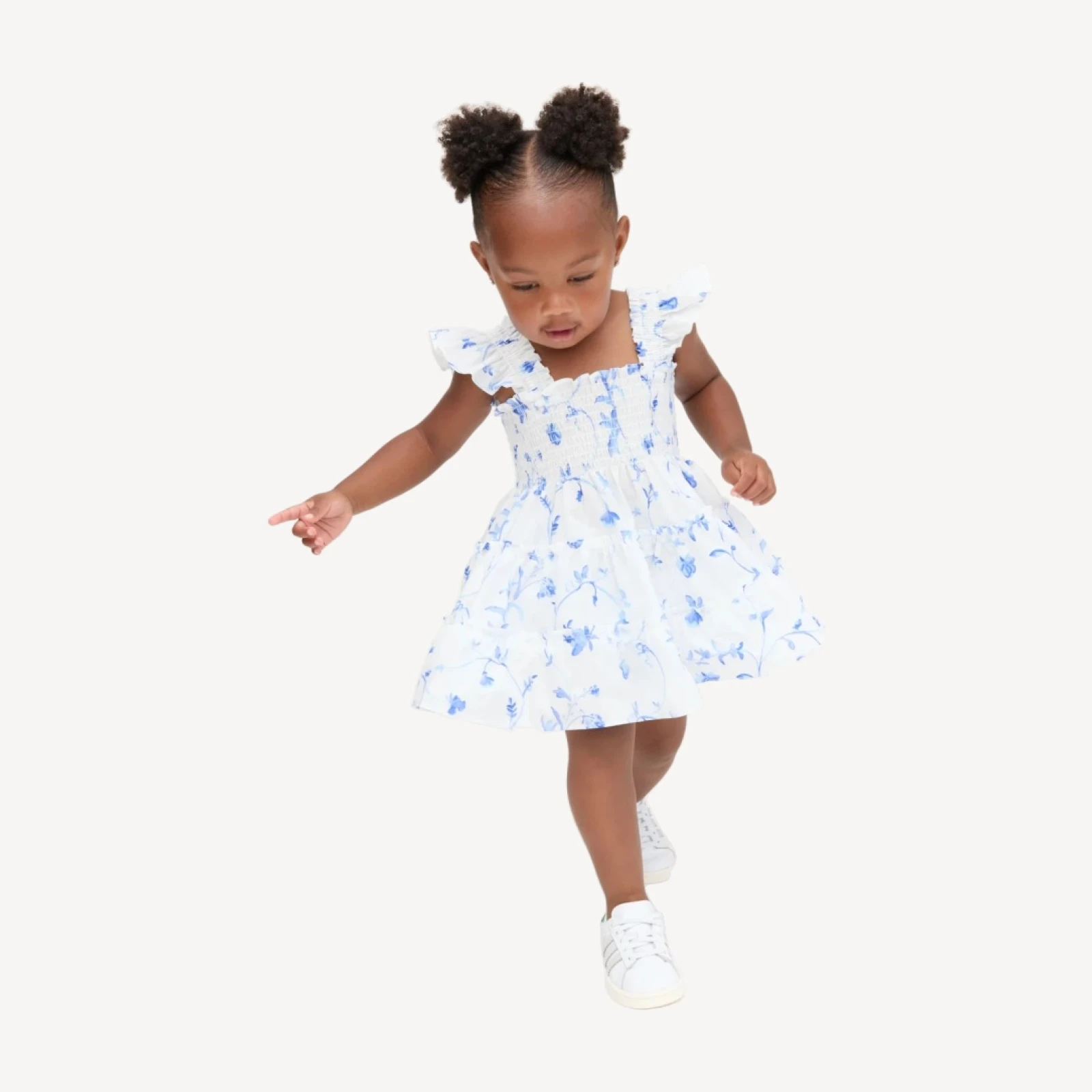 The Tiny Ellie Nap Dress - Blue Botanical