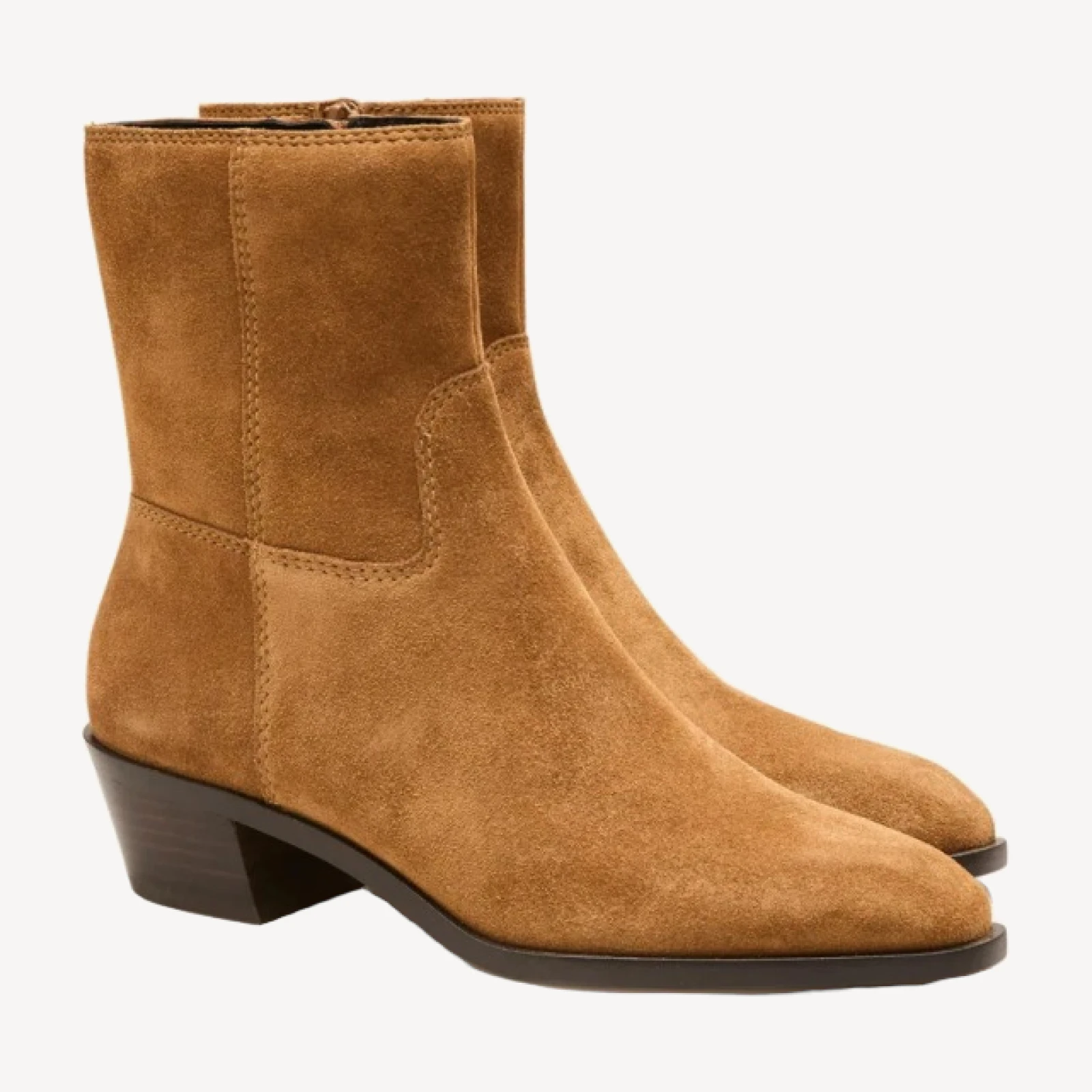Western ankle boots in suede