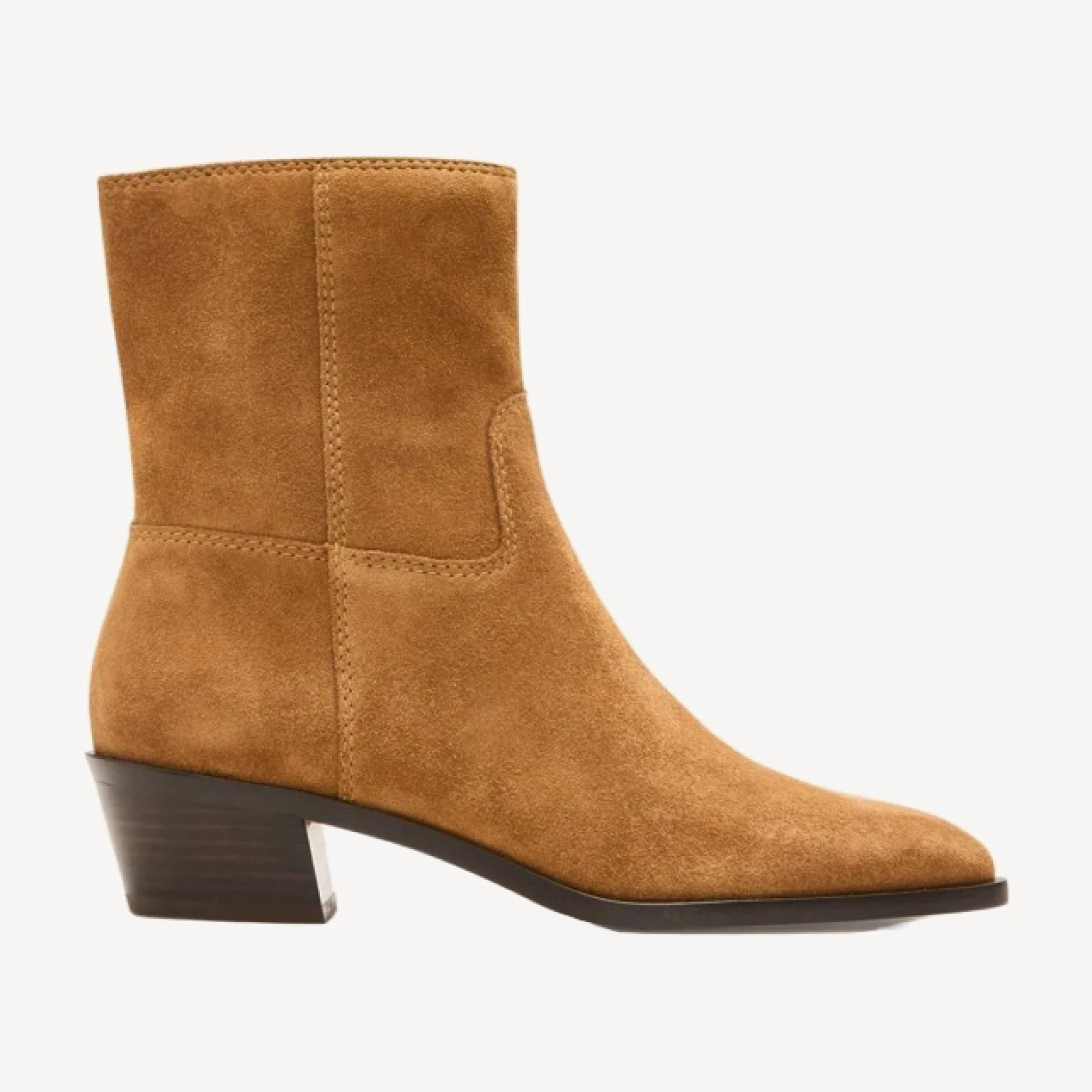 Western ankle boots in suede
