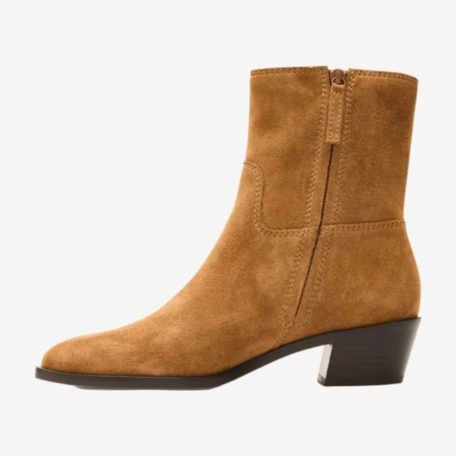 Western ankle boots in suede
