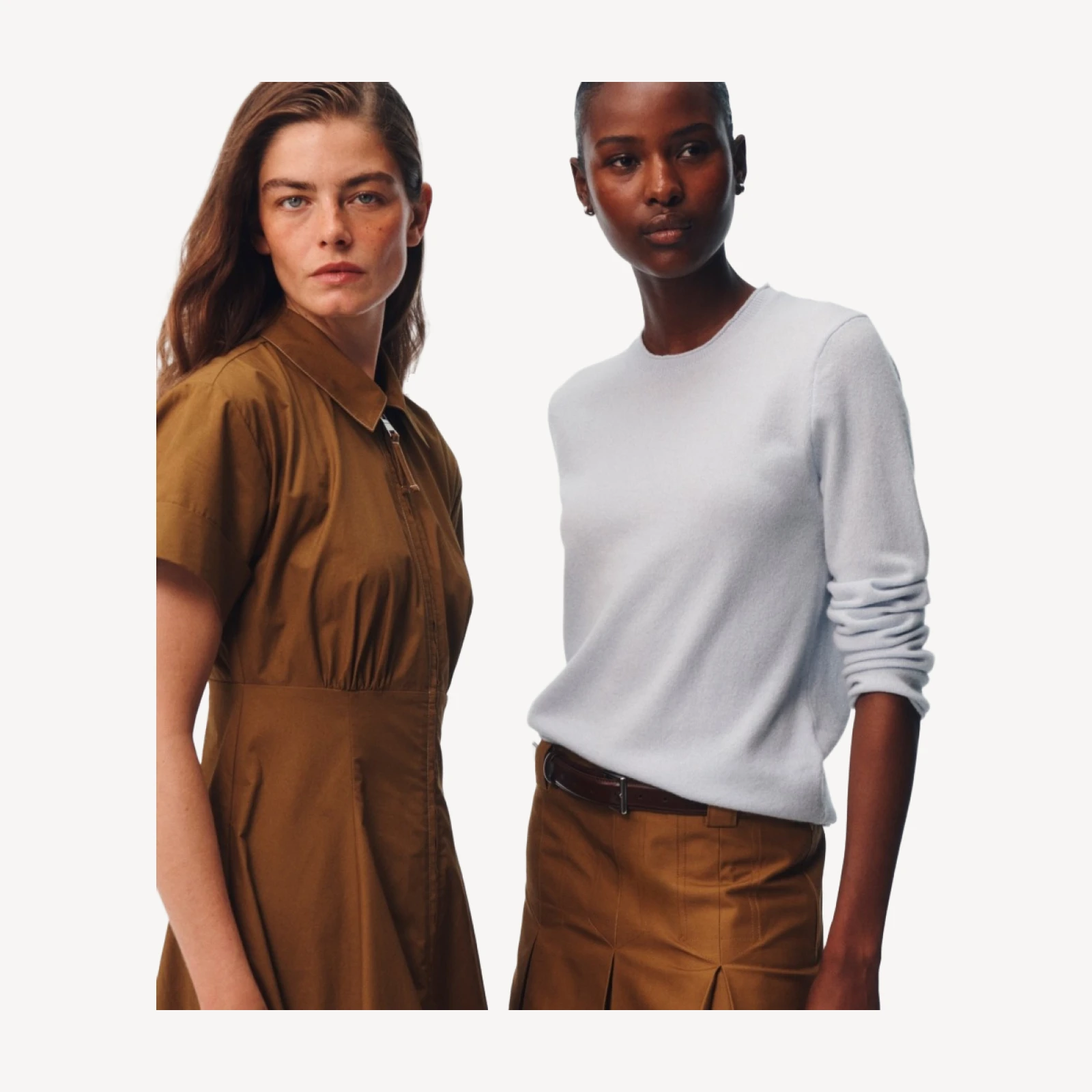 Pleated mini skirt in double poplin