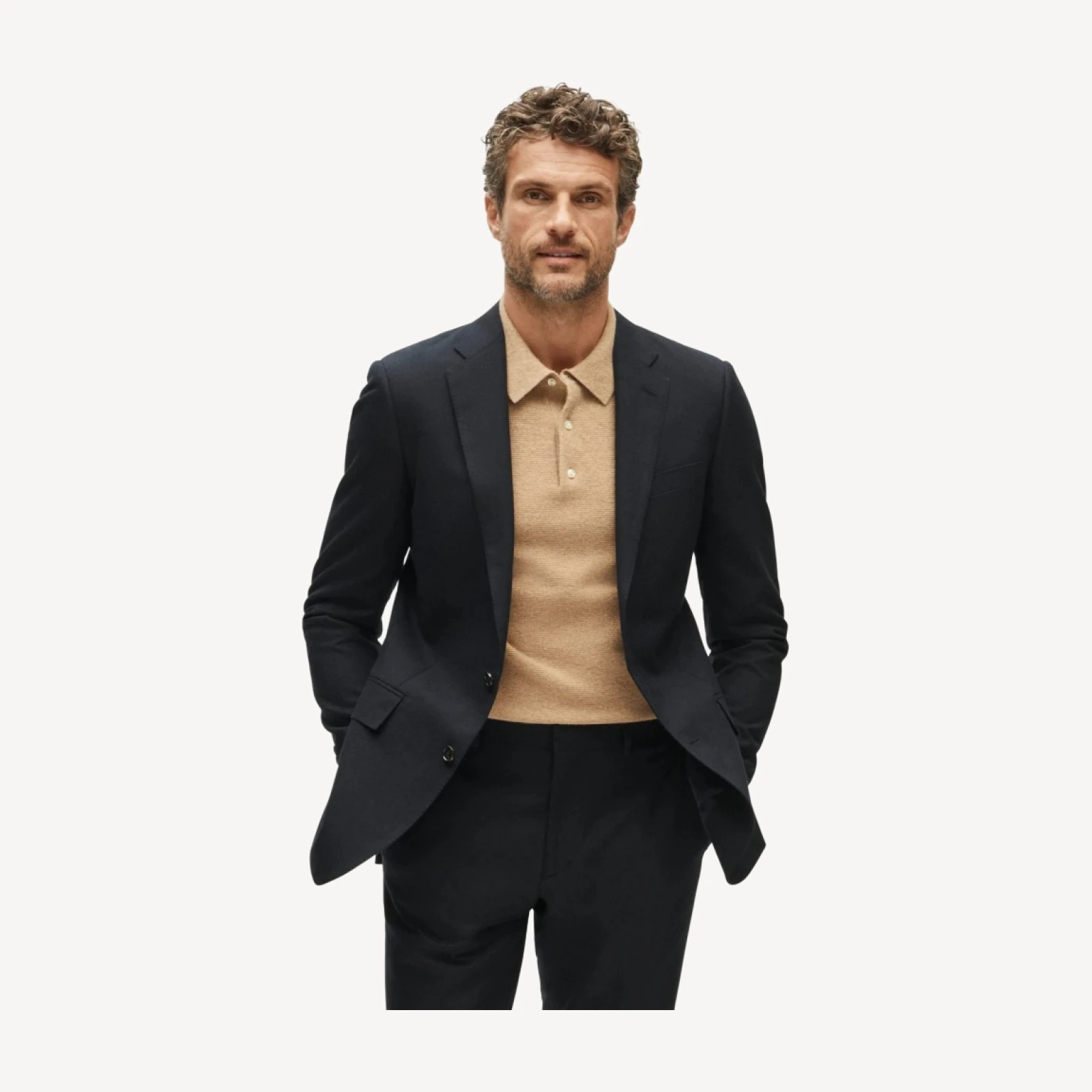 Ludlow Slim-fit suit jacket in English cotton-wool blend