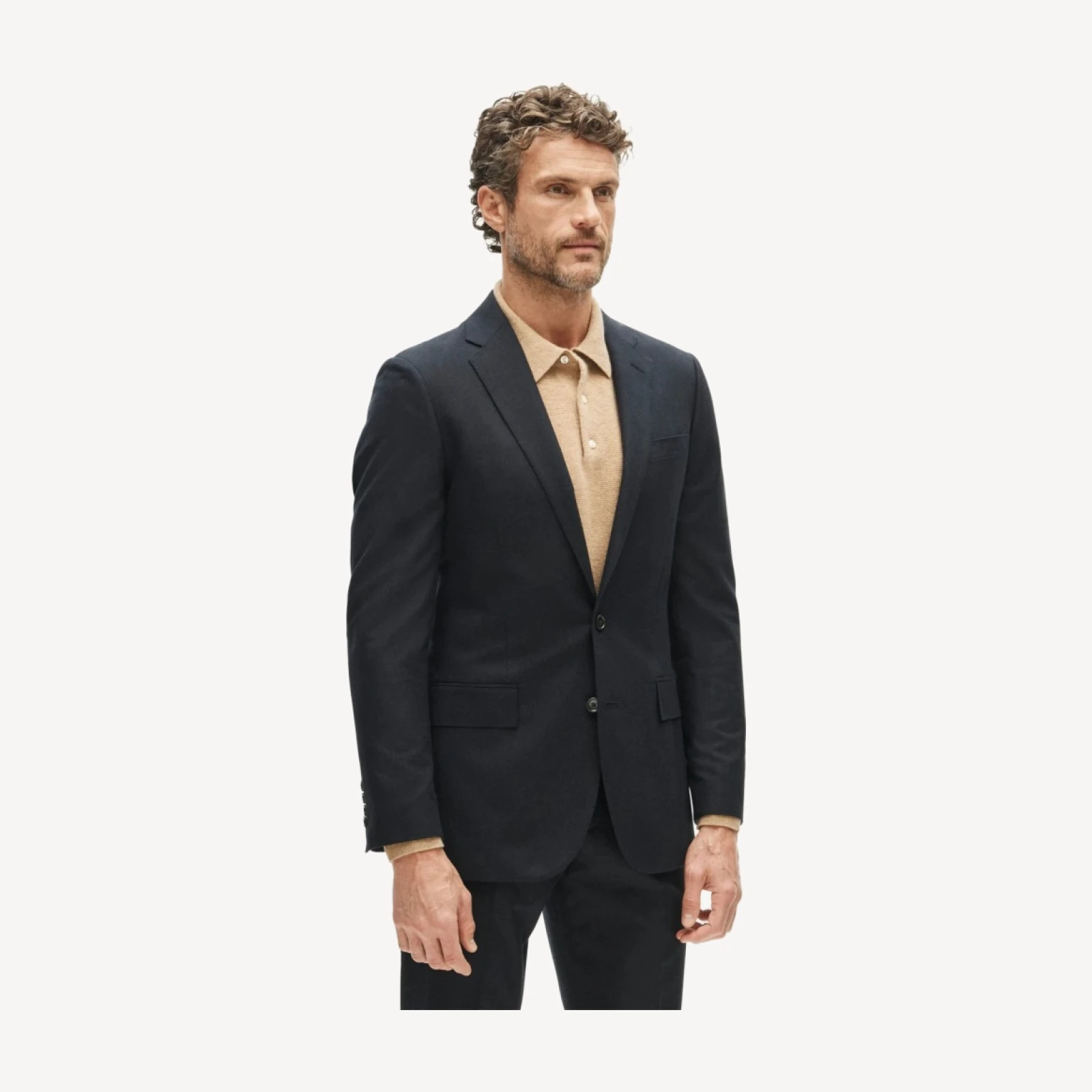 Ludlow Slim-fit suit jacket in English cotton-wool blend