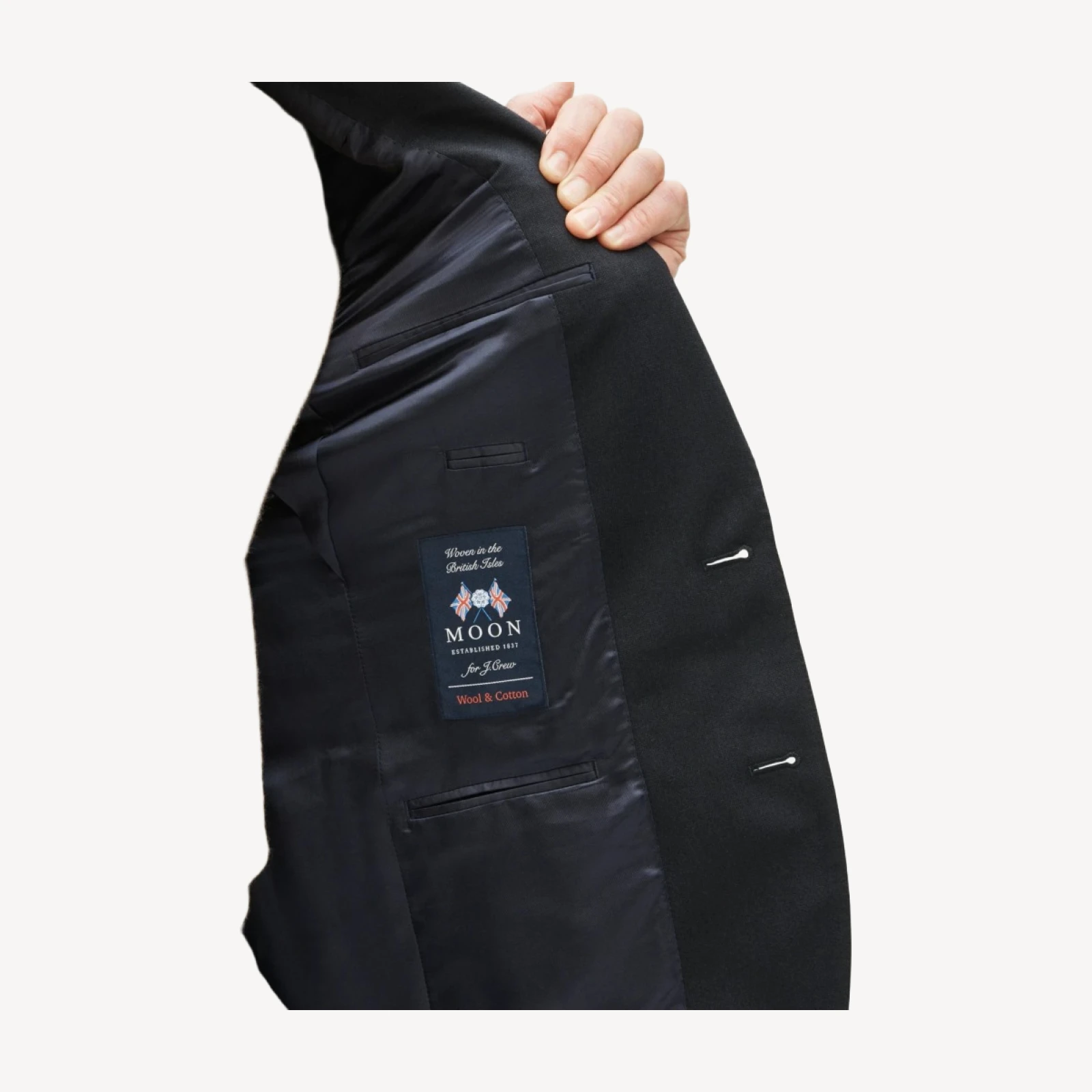 Ludlow Slim-fit suit jacket in English cotton-wool blend