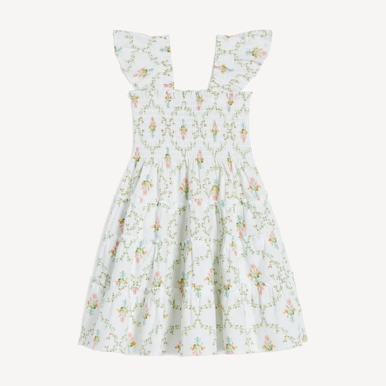 The Tiny Ellie Nap Dress - Pastel Trellis