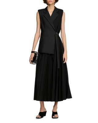 Sandro Eleonore Tailored Wrap Maxi Dress