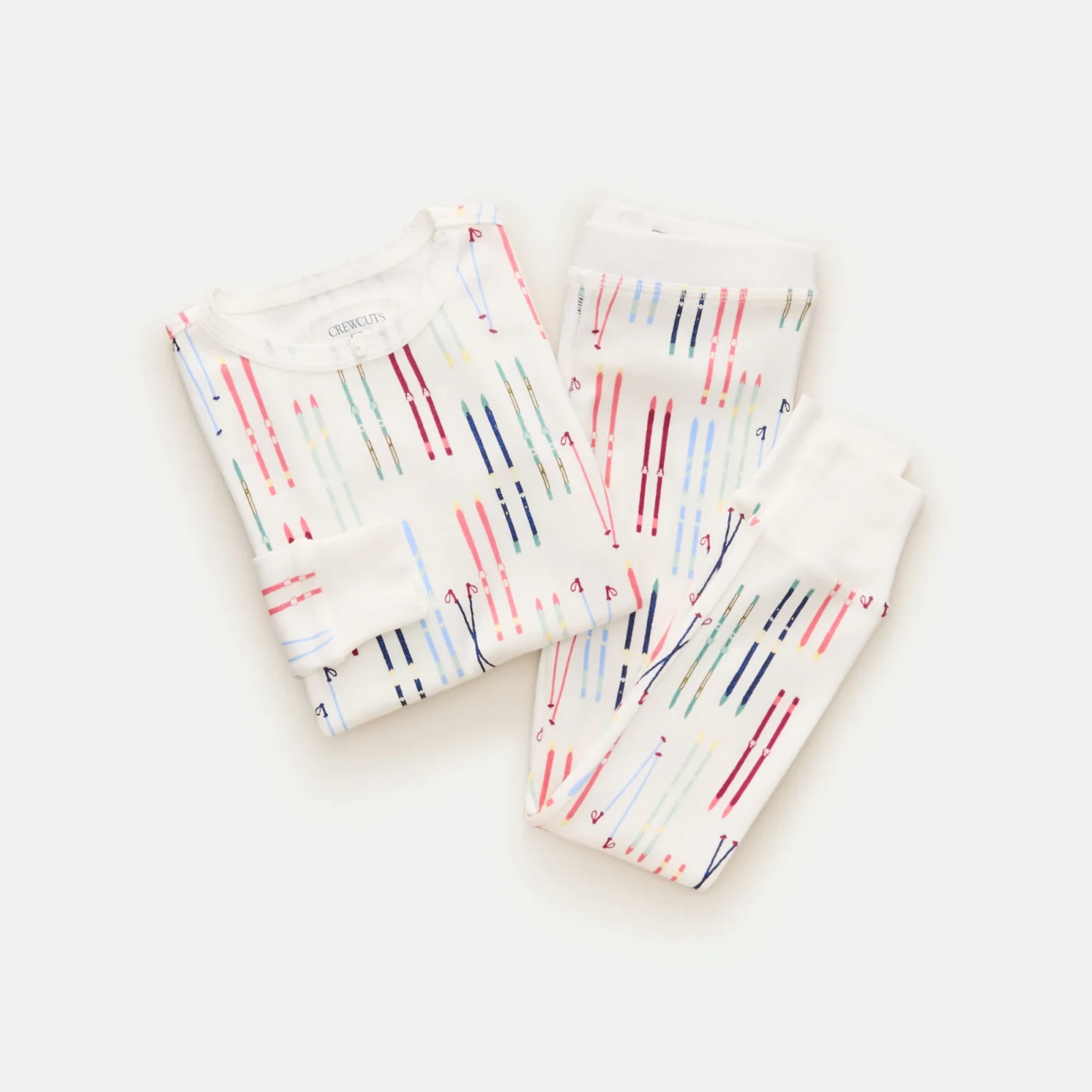 Kids' long-sleeve cotton pajama set in prints