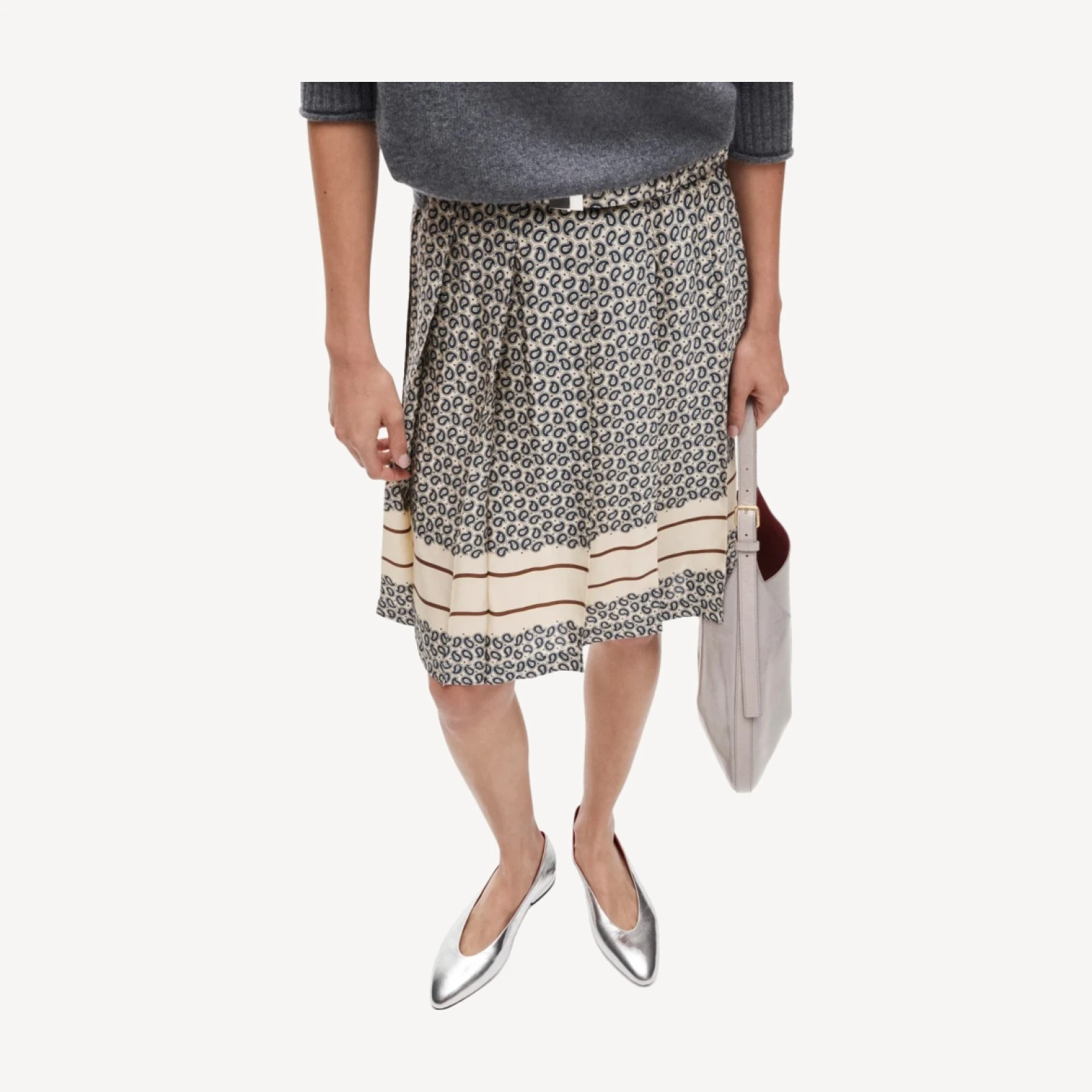 Bea ballet flats in metallic leather