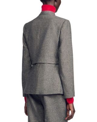 Sandro Vannina Band Collar Suit Jacket
