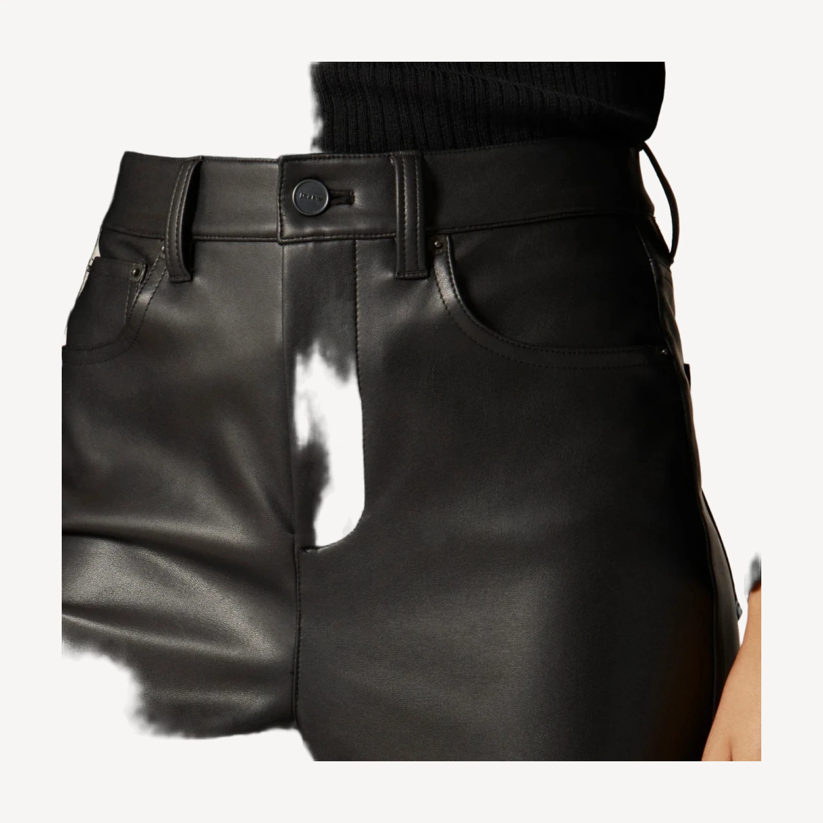 Vintage flare pant in faux leather