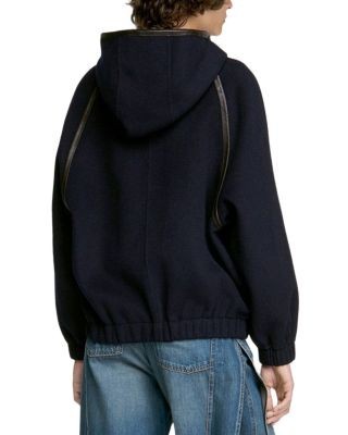 Sandro Brooks Wool Hooded Jacket