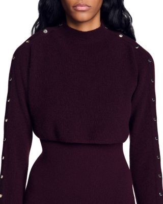 Sandro 2 in 1 Knit Midi Dress