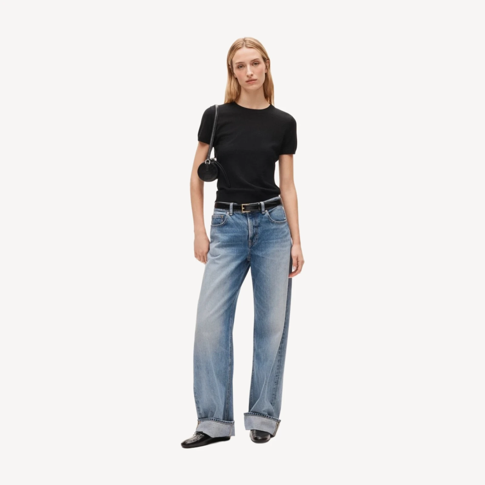 Sweater-tee in merino wool blend