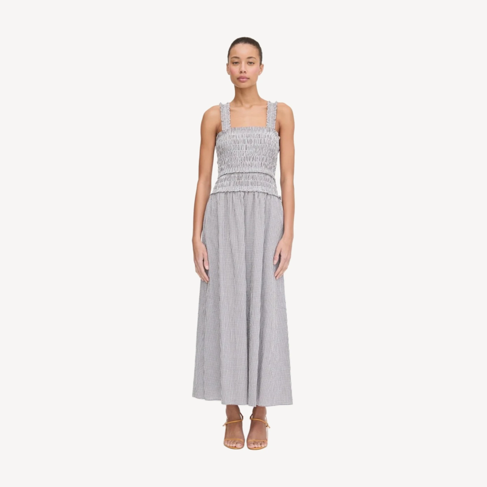 The Azalea Maxi Nap Dress - Chocolate Gingham