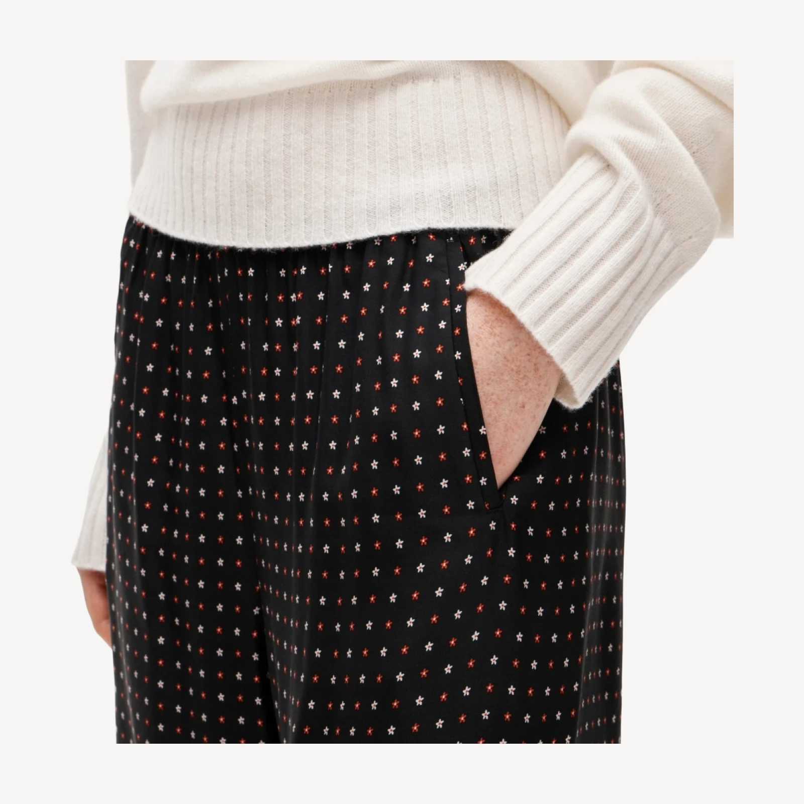 Cosmo pant in daisy-print viscose twill