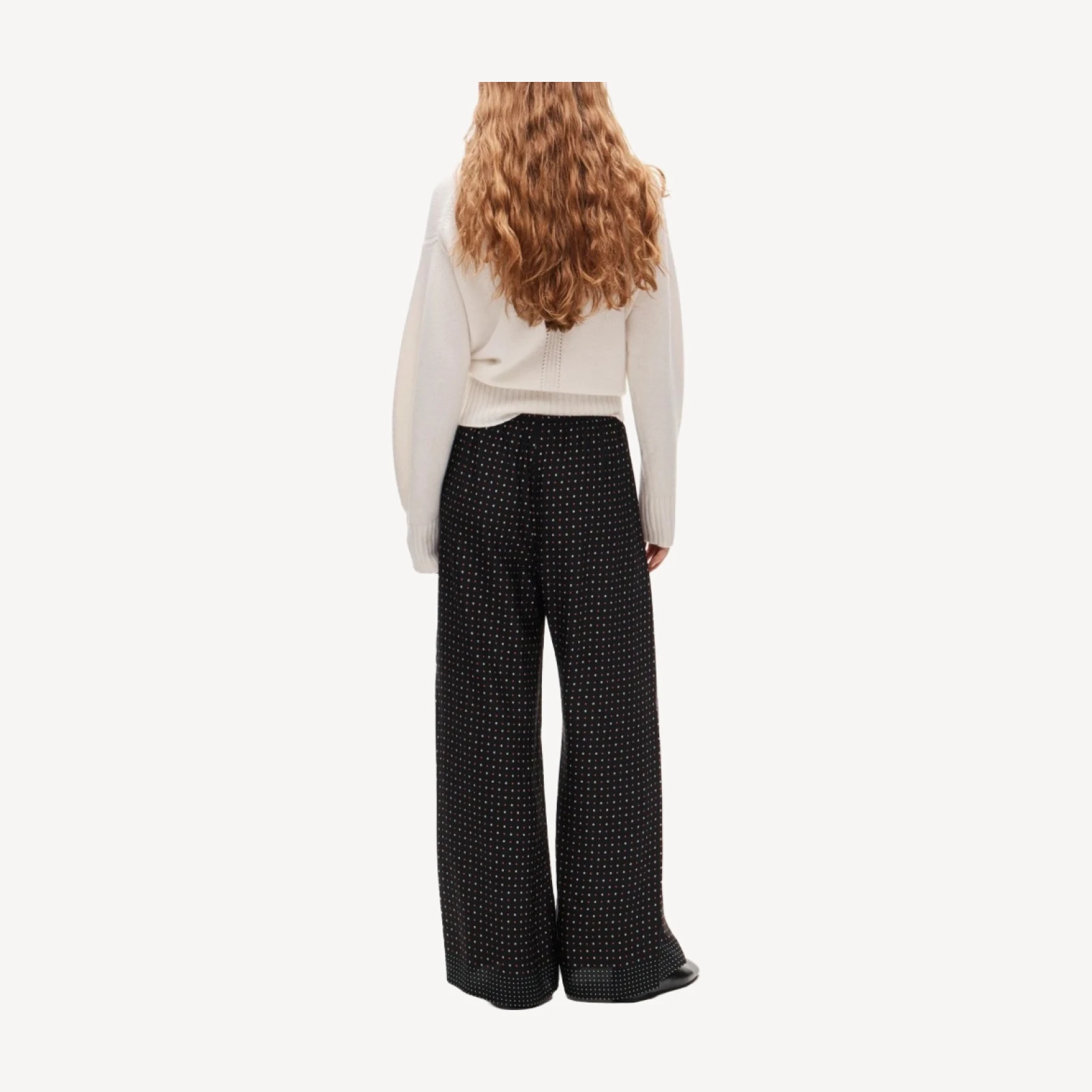 Cosmo pant in daisy-print viscose twill