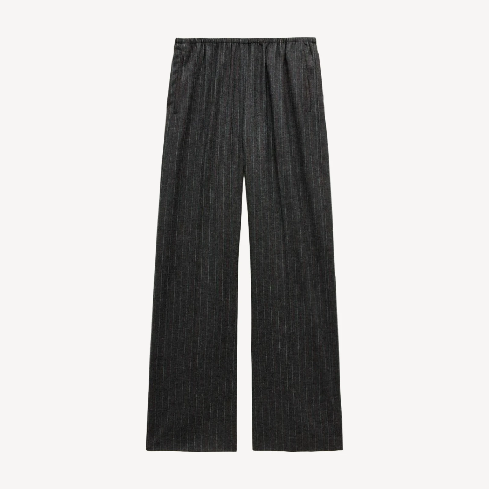 Cosmo pant in pinstriped Italian wool blend