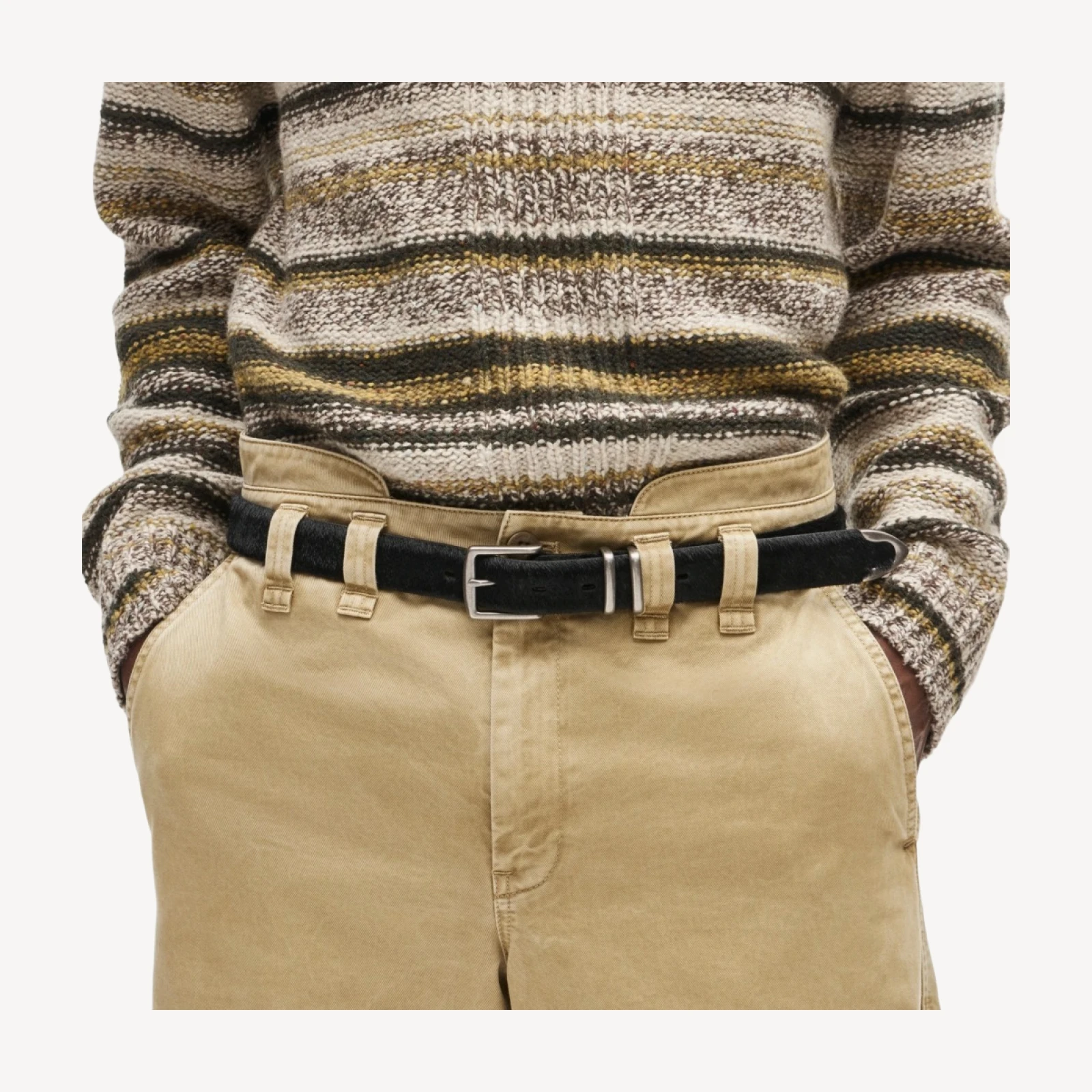 Eckhaus Latta x J.Crew calf hair belt