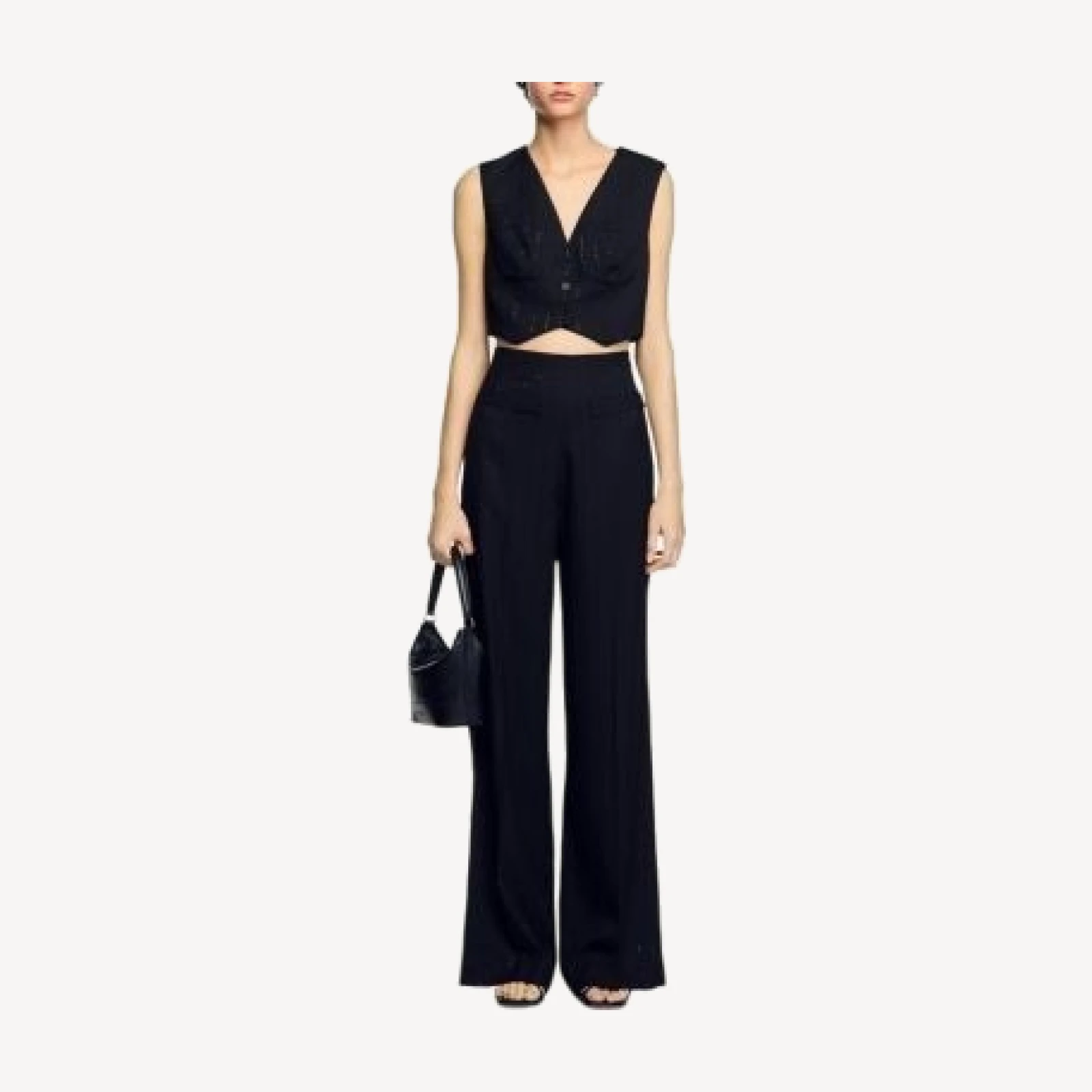 Sandro Sequin Suit Pants