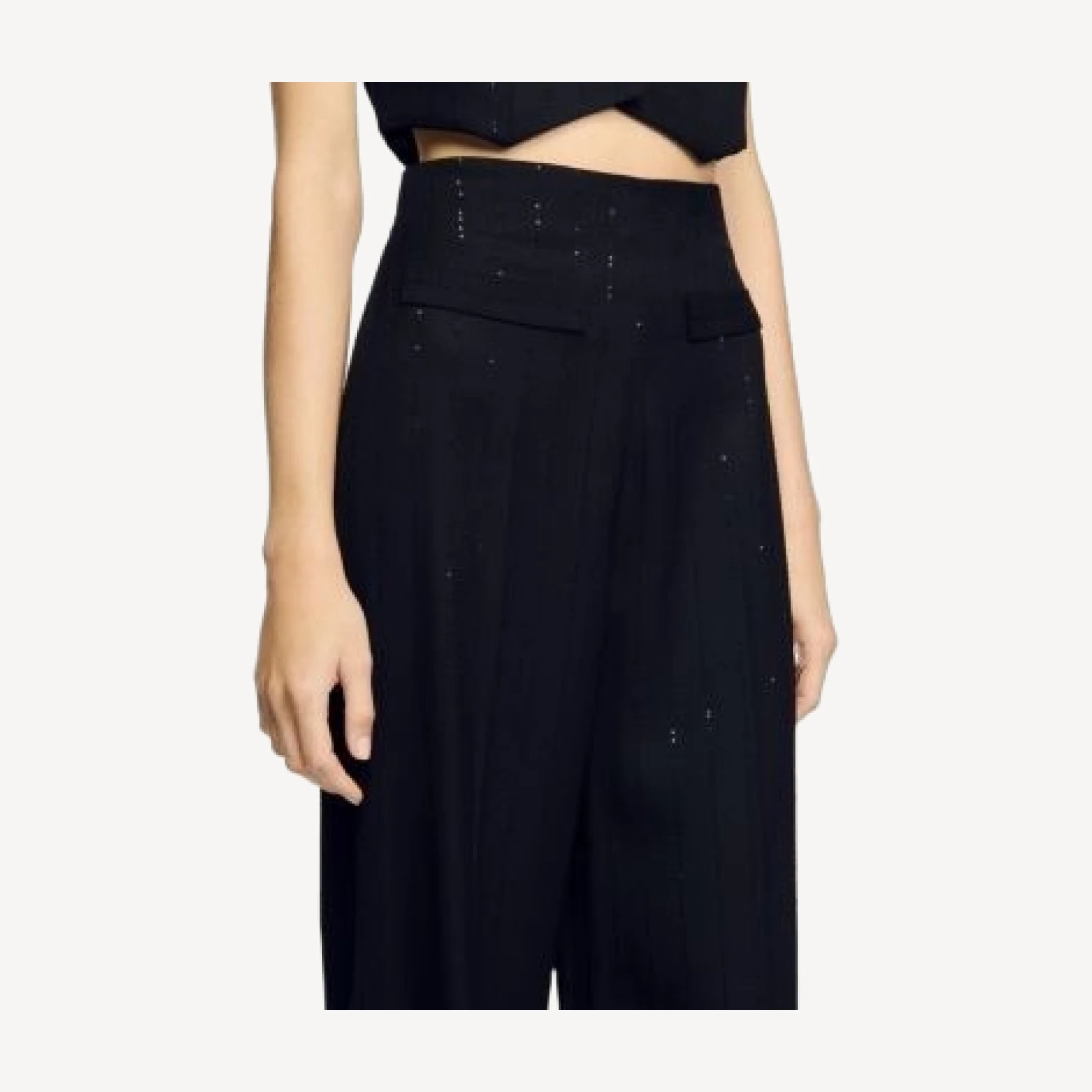 Sandro Sequin Suit Pants