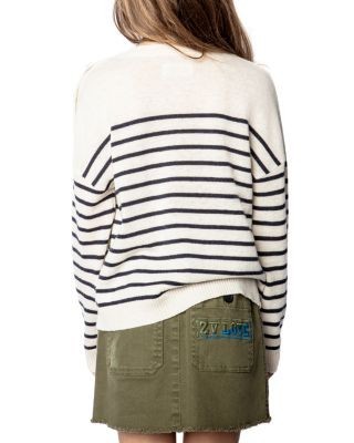 Zadig & Voltaire Girls' Ava Wool Blend Graphic Sweater - Little Kid, Big Kid