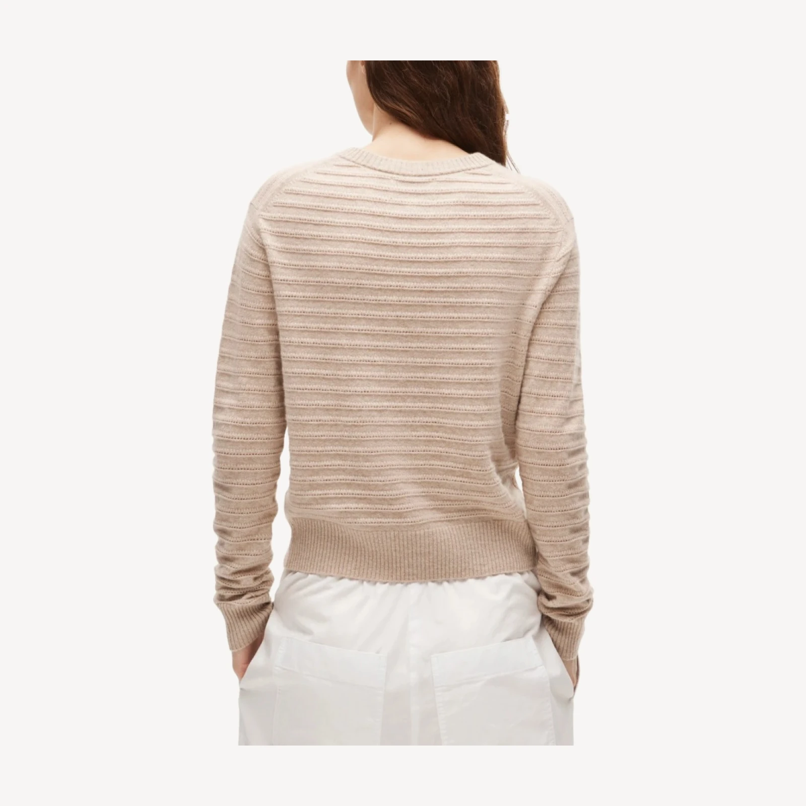 Perfect cashmere cardigan in pointelle-stitch