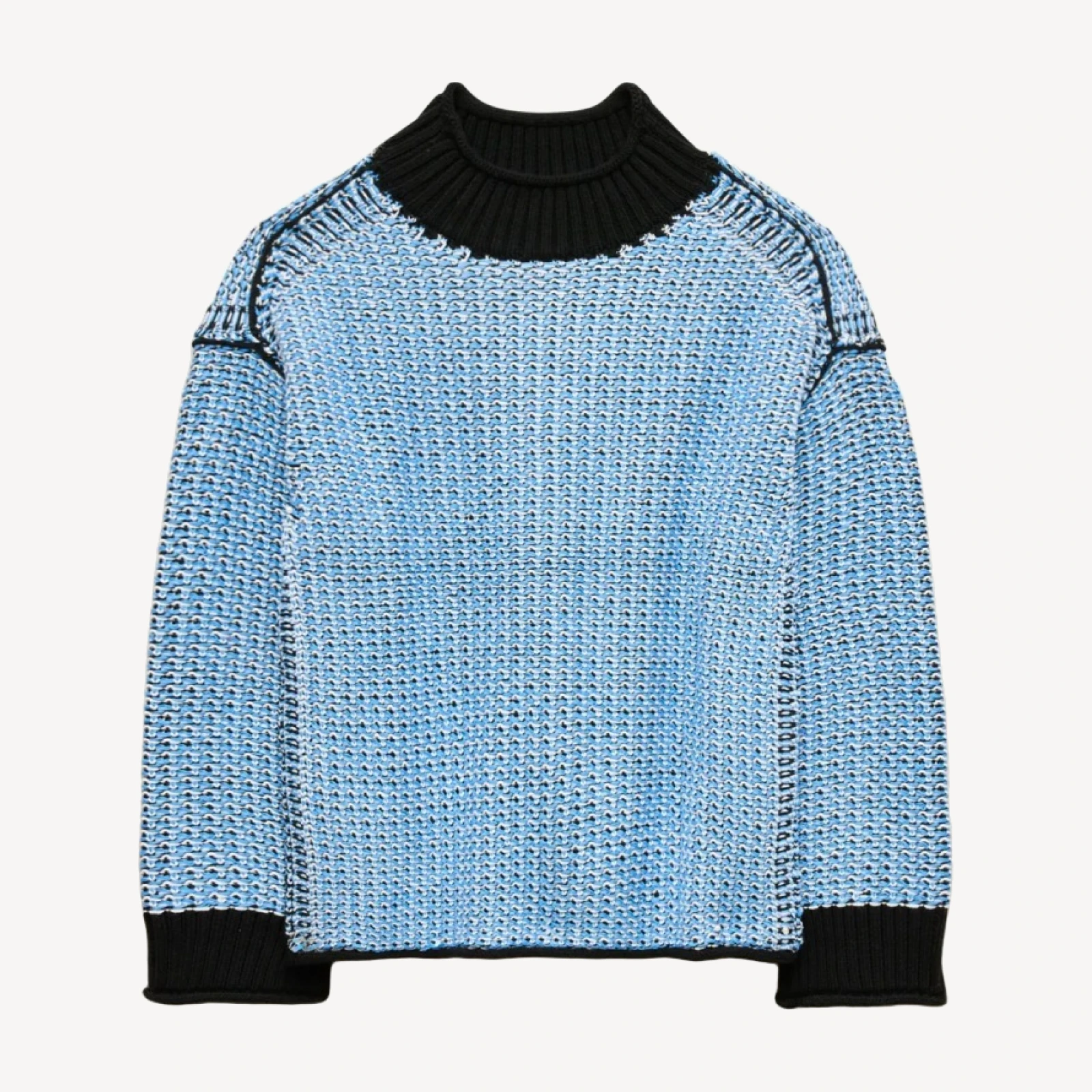 2025 Rollneck™ reversible sweater in tweed stitch