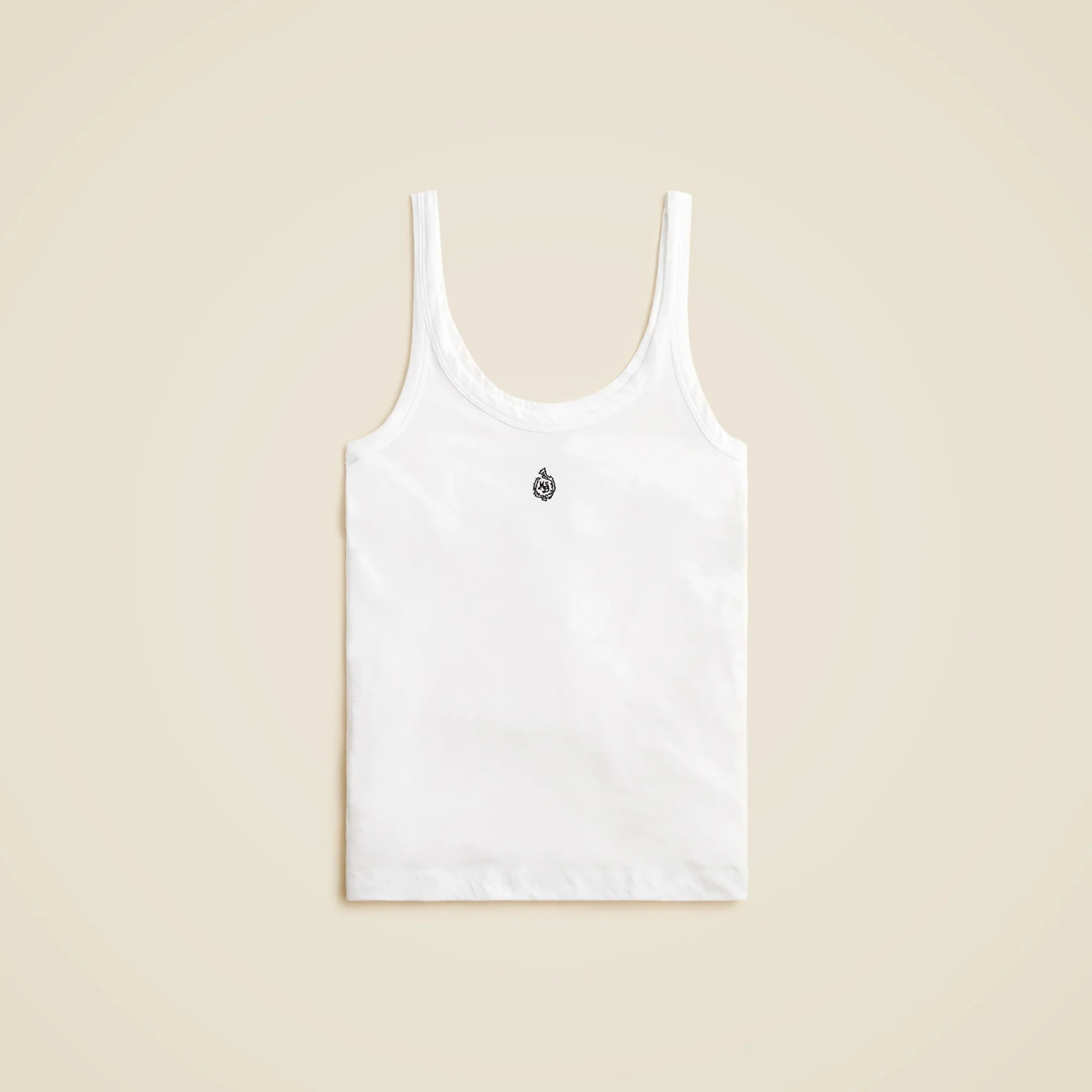 Masseria San Domenico X J.Crew embroidered tank top in feather jersey