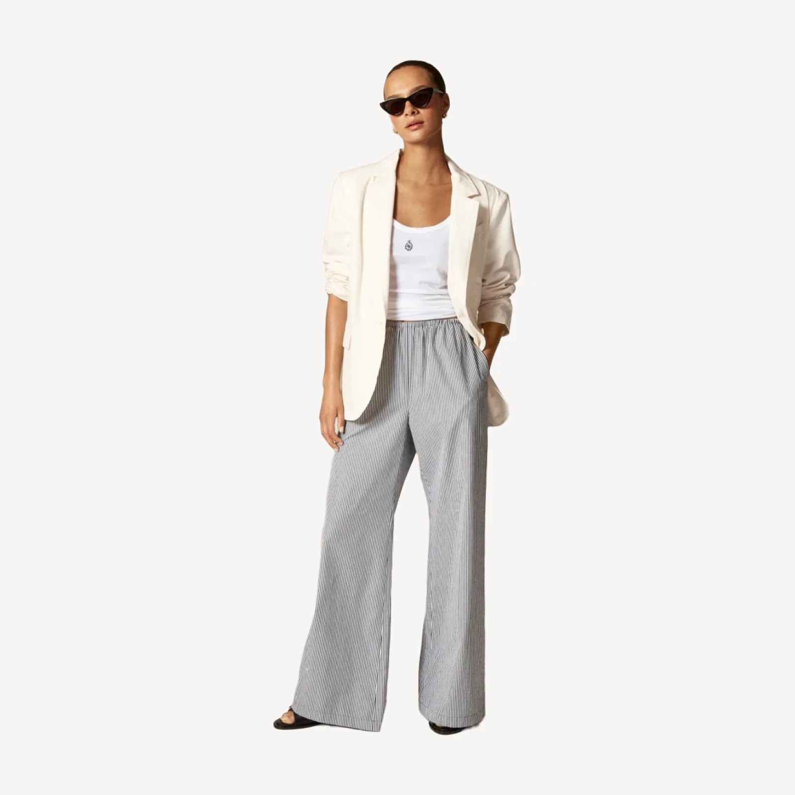 Masseria San Domenico X J.Crew embroidered tank top in feather jersey