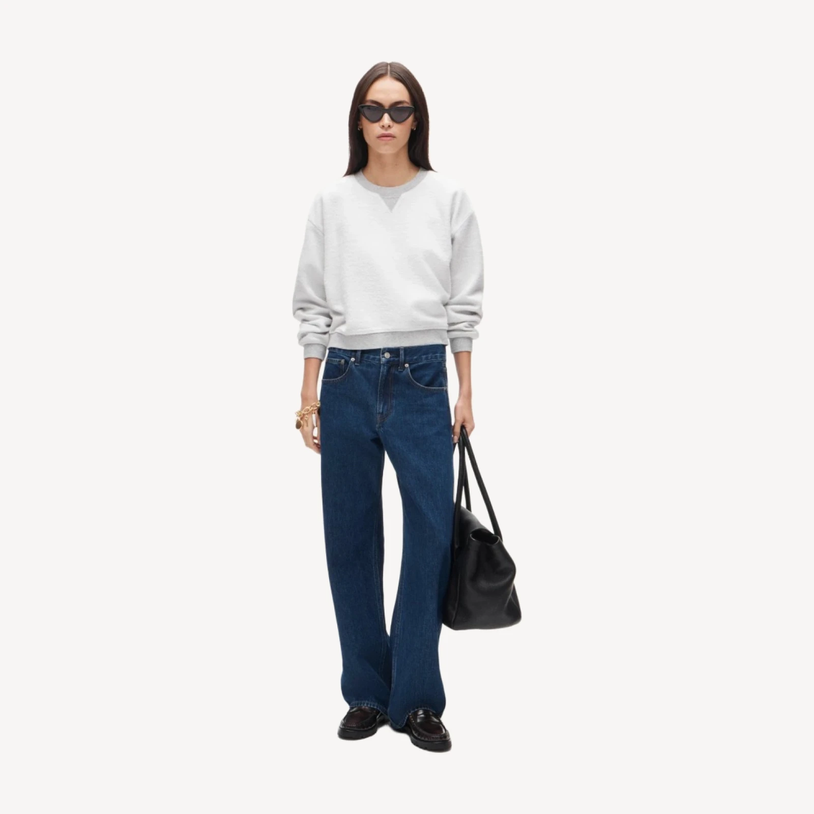 Vintage fleece inside-out crewneck sweatshirt